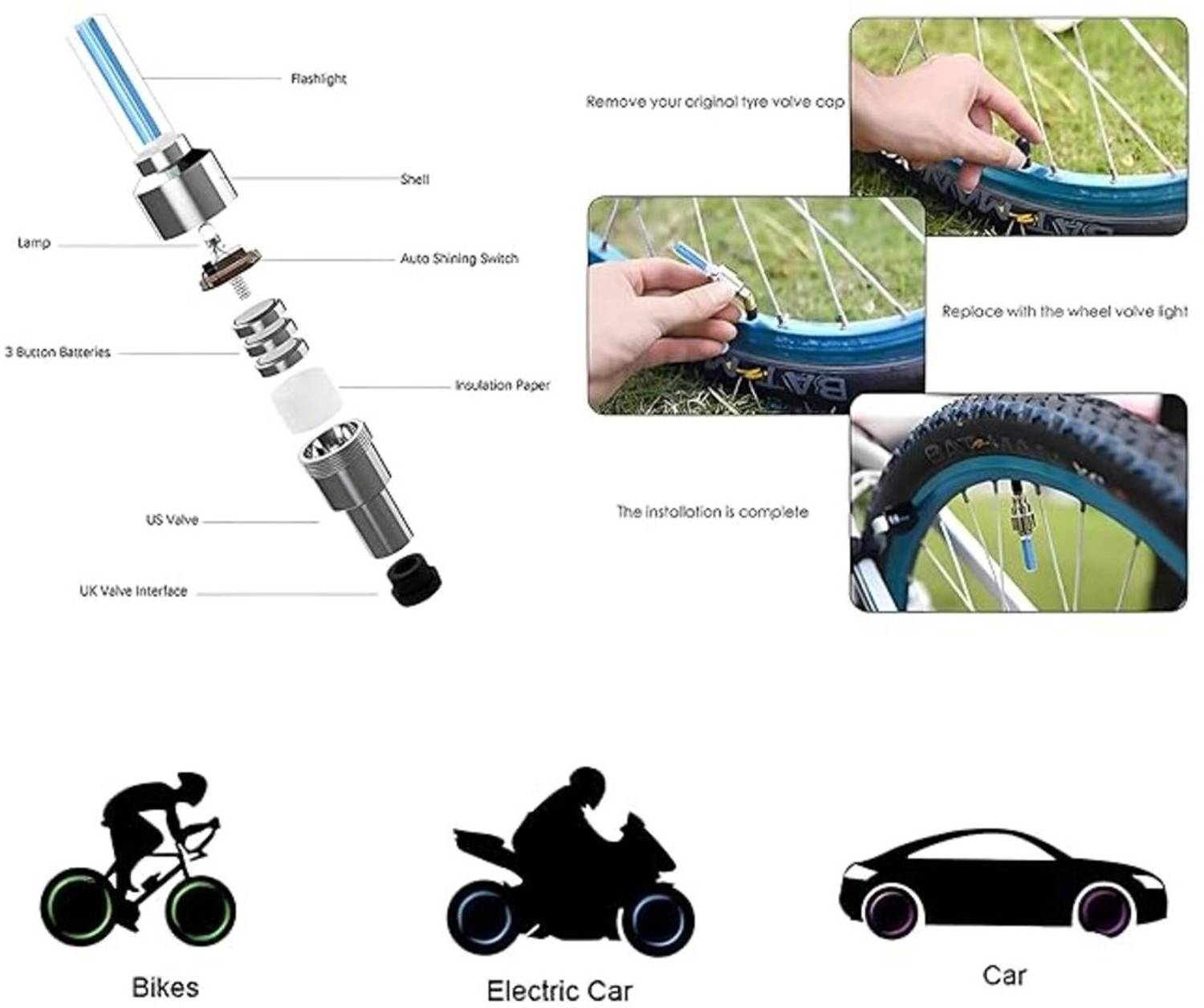 Blackbell Bicycle LED Front Rear Light Combo - Image 4