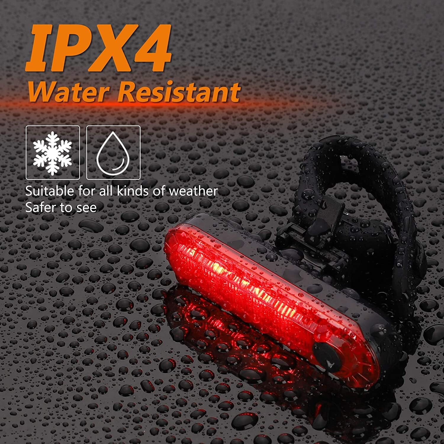 Image of Linist Rear Bicycle Light LED USB Rechargeable Bicycle Waterproof Bicycle Taillight LED Spot Light