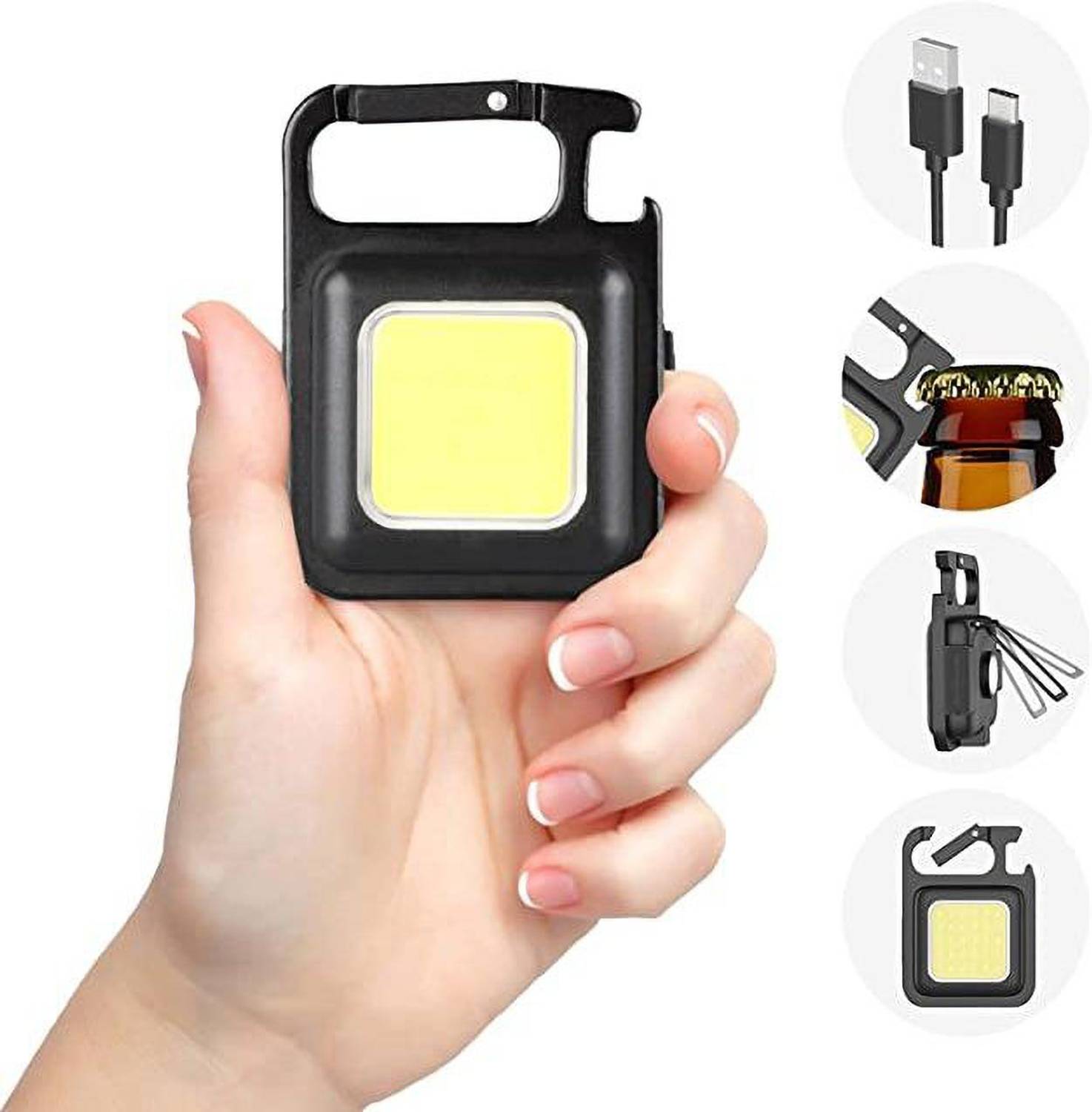 Everyonic LED Keychain Light Mini Cob Flashlight - Image 1