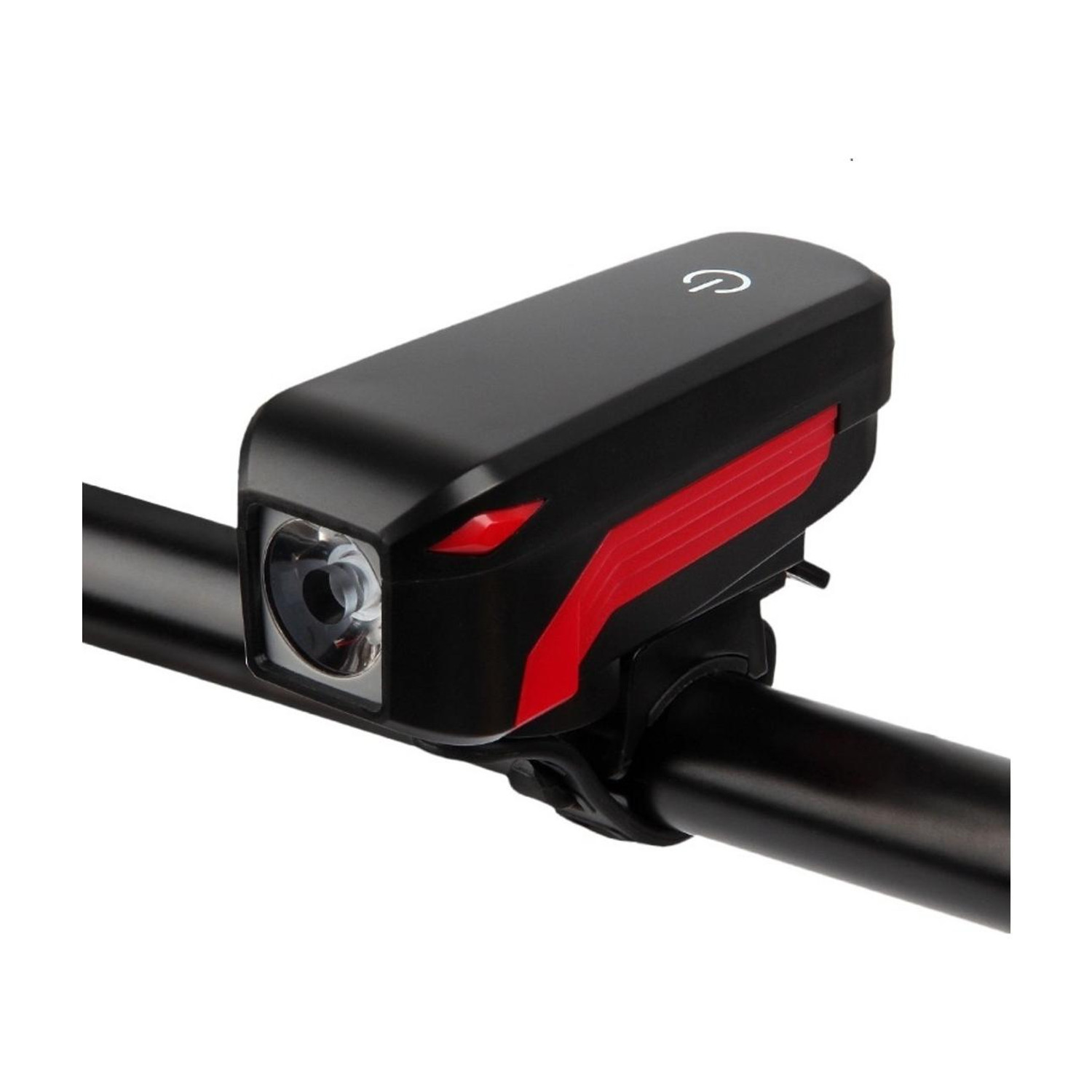 Image of SHIVEXIM HOT SELL USB Rechargeable Bicycle Light Waterproof Quick Release Bike Front Light Speaker Touch Switch Bicycle Light LED Front Light LED Spot Light (Black)