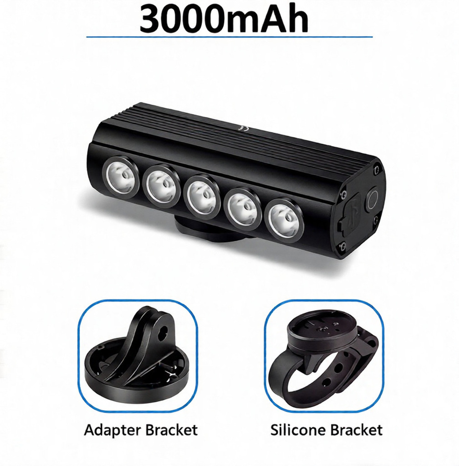 Image of Linist 1000 Lumen Rechargeable Bicycle Headlight, 3000mAh USB Type-C LED Front Light