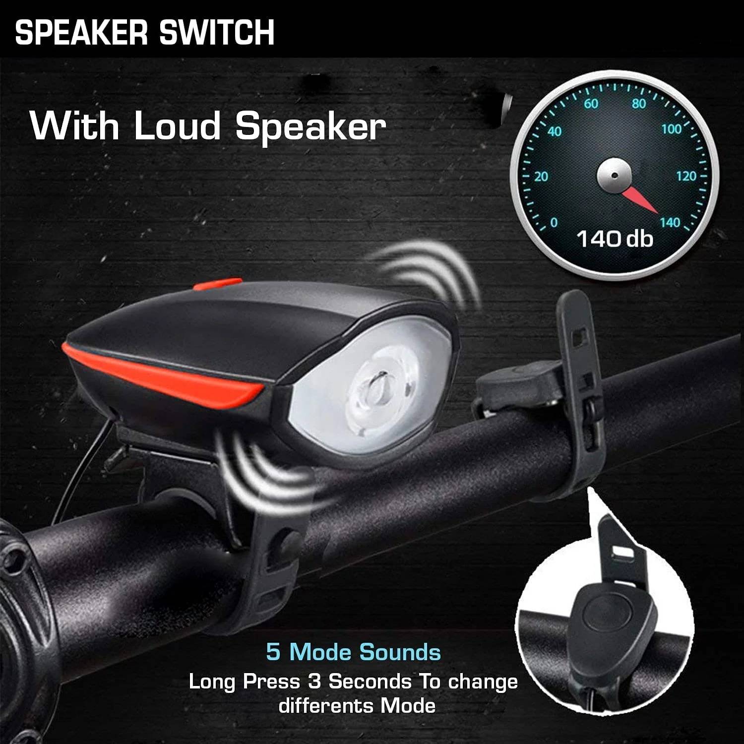 BLACKBELL Rechargeable Bike Horn and Light 140 DB - Image 3