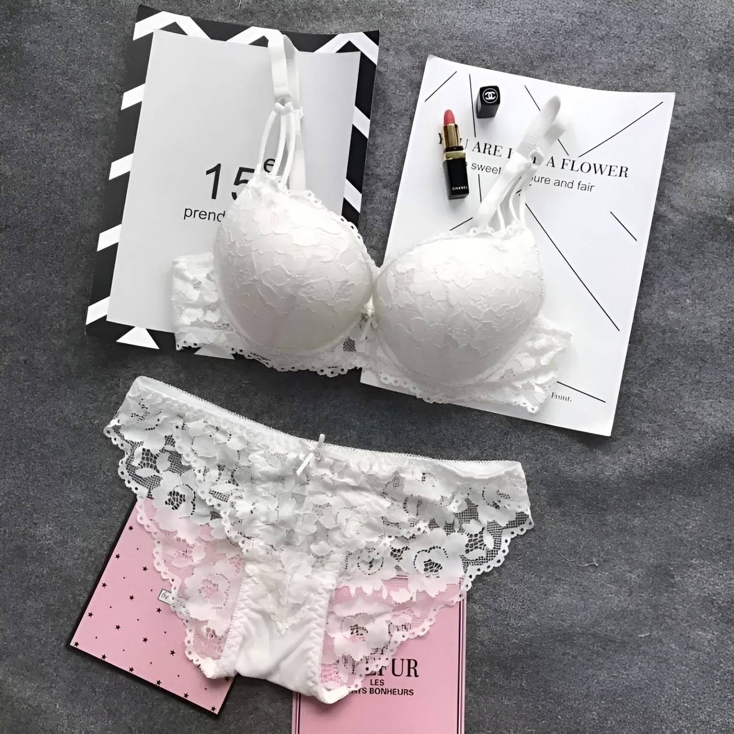 Karly Lingerie Set White - Image 1