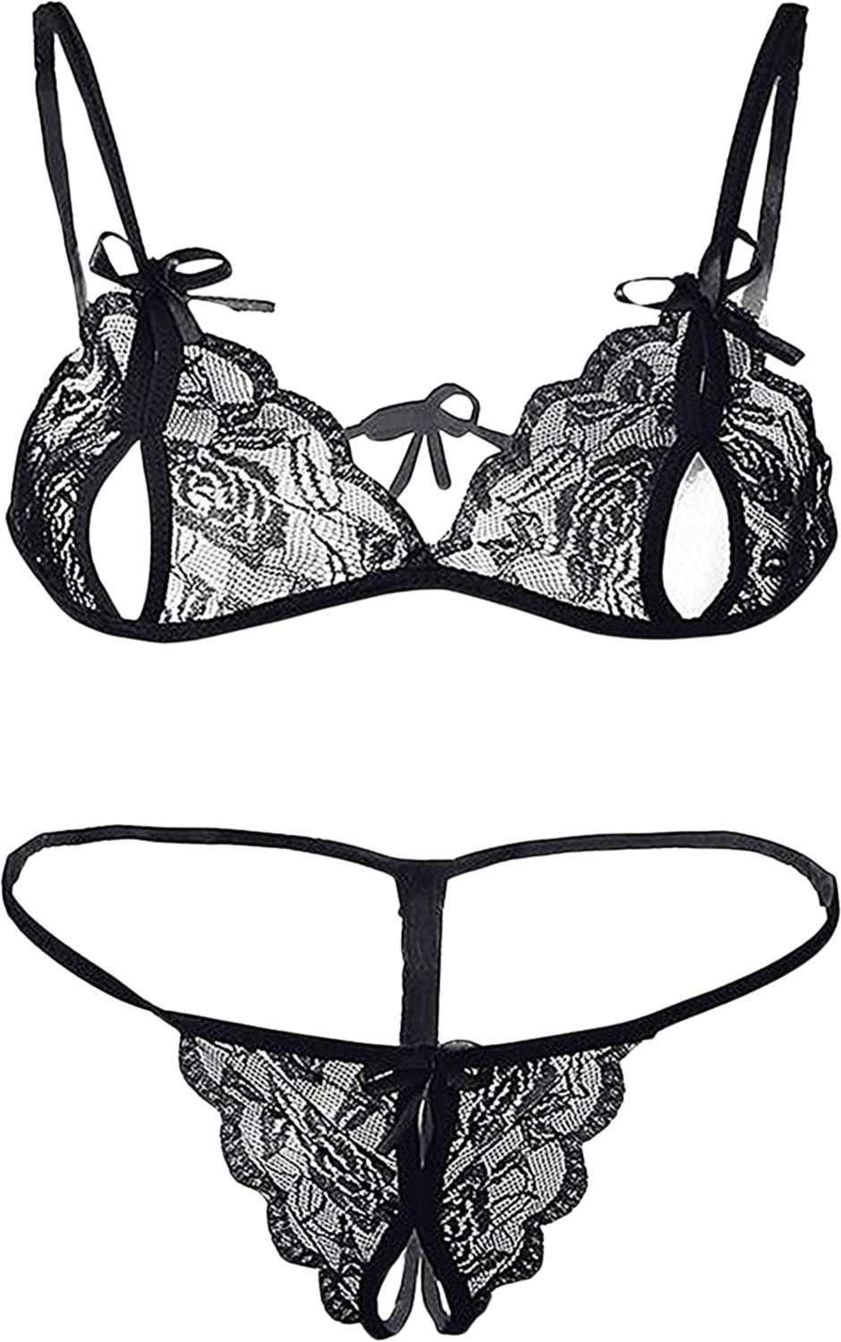 Image of Unitrust Net Bra Panty Set Combo babydoll lingerie set sexy for honeymoon Lingerie Set