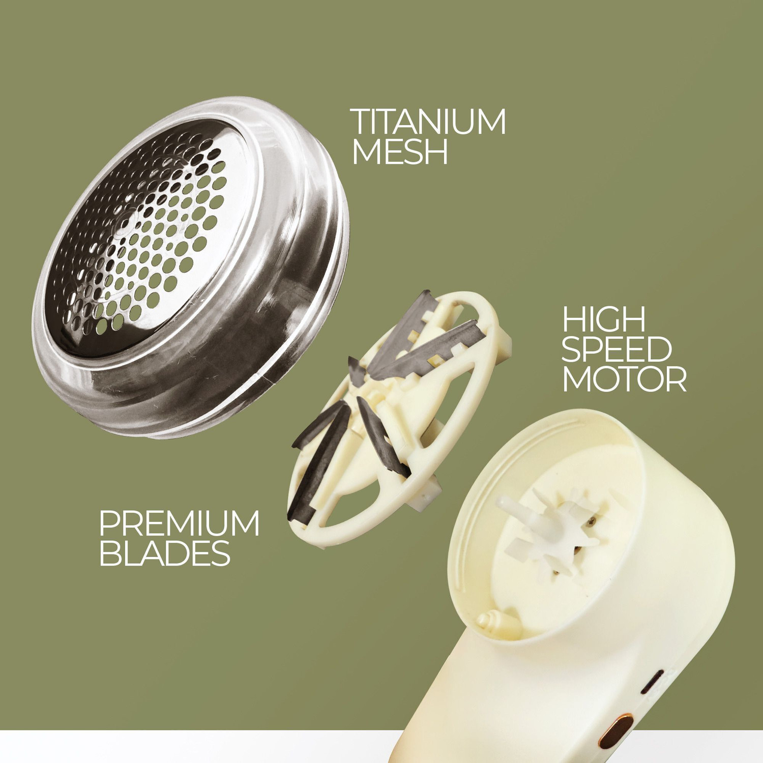 Image of MAYSON Electric Lint Remover with Free 180 Sheet Lint Roller (White) Lint Roller