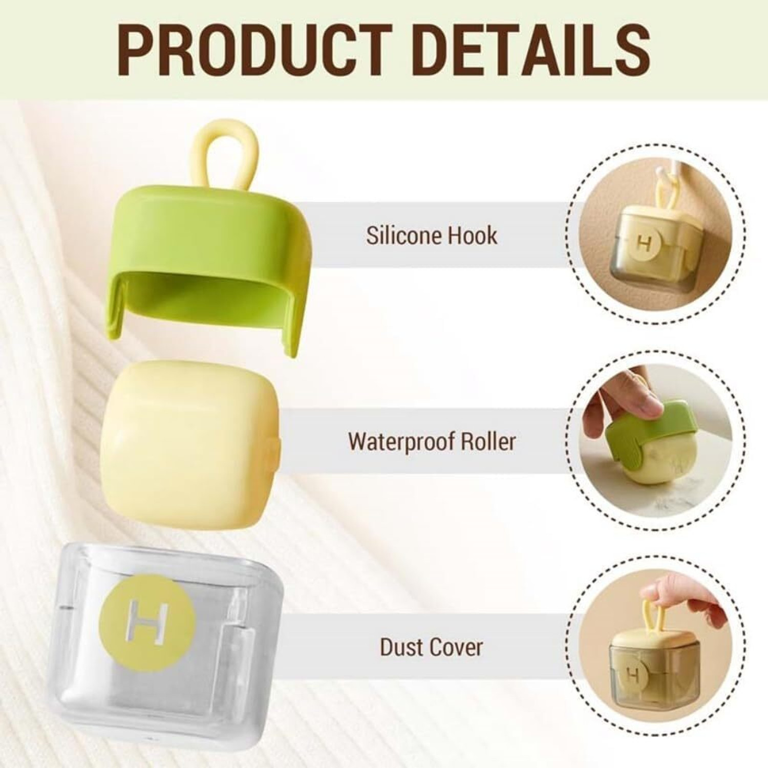 Image of hsbtreads Mini Square Lint Rollers Floor Lint Roller