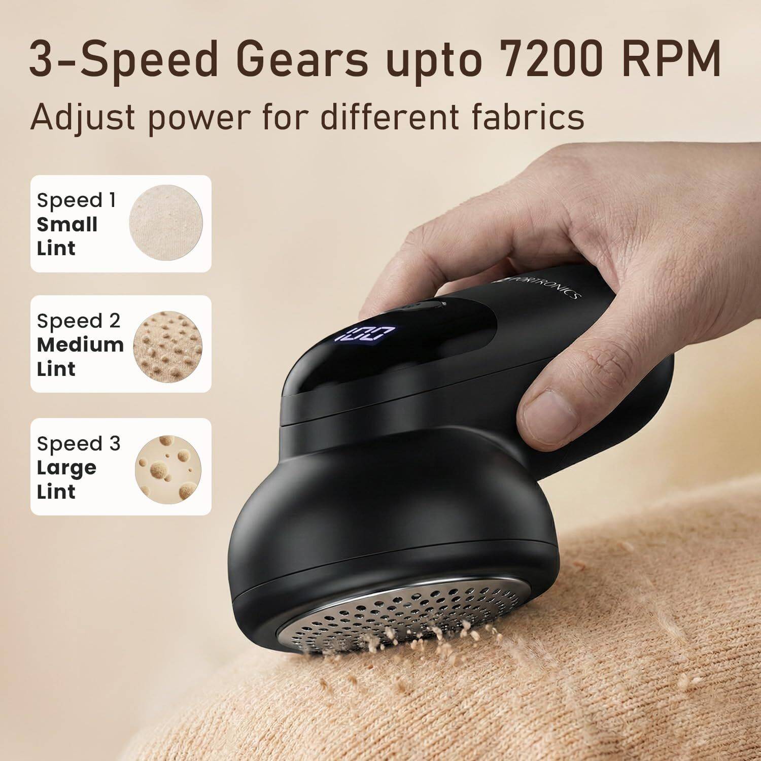Portronics Lint X Rechargeable Fabric Lint Remover - Image 5