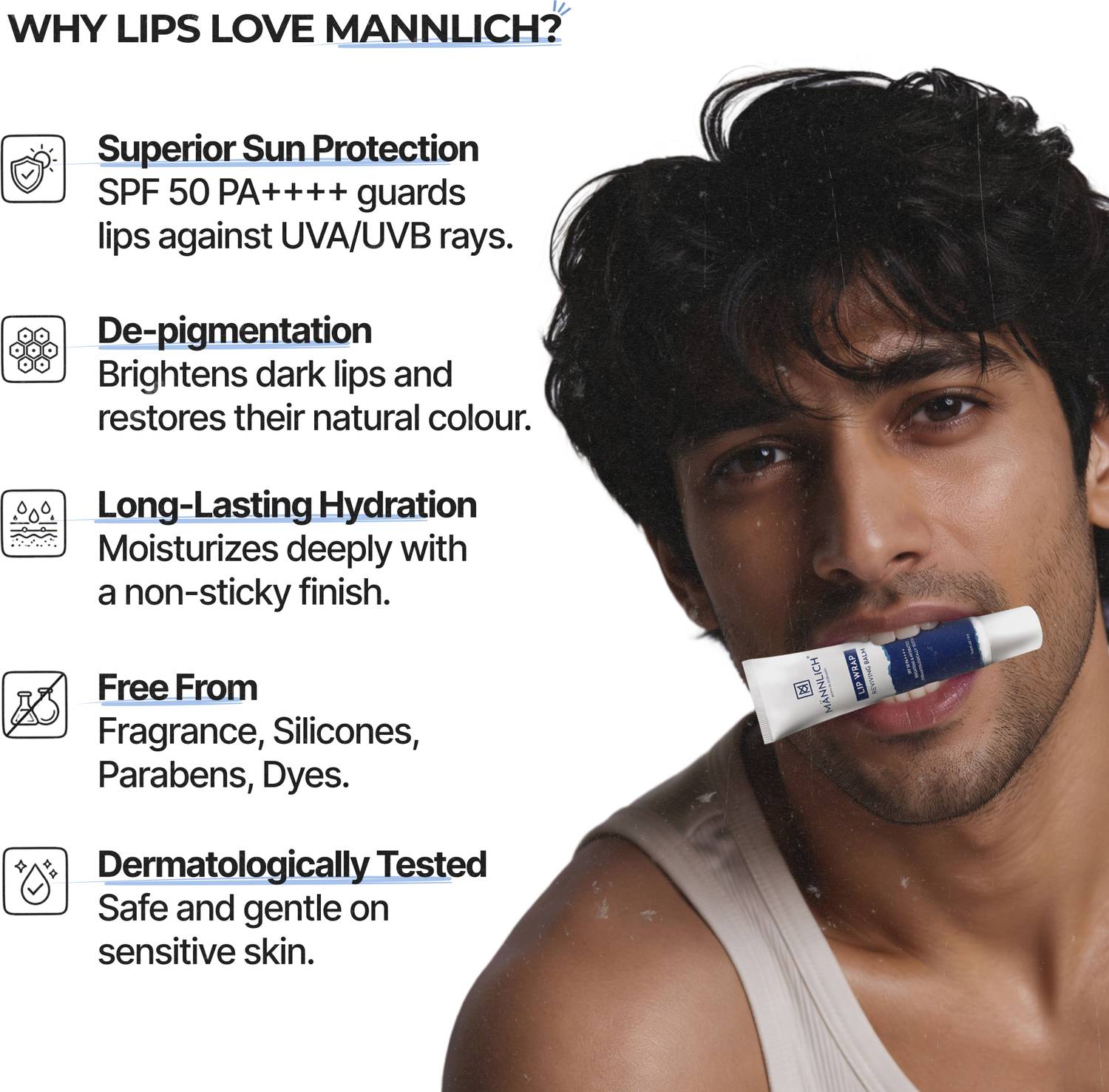 Mannlich Lip Balm for Men SPF 50 - Image 5