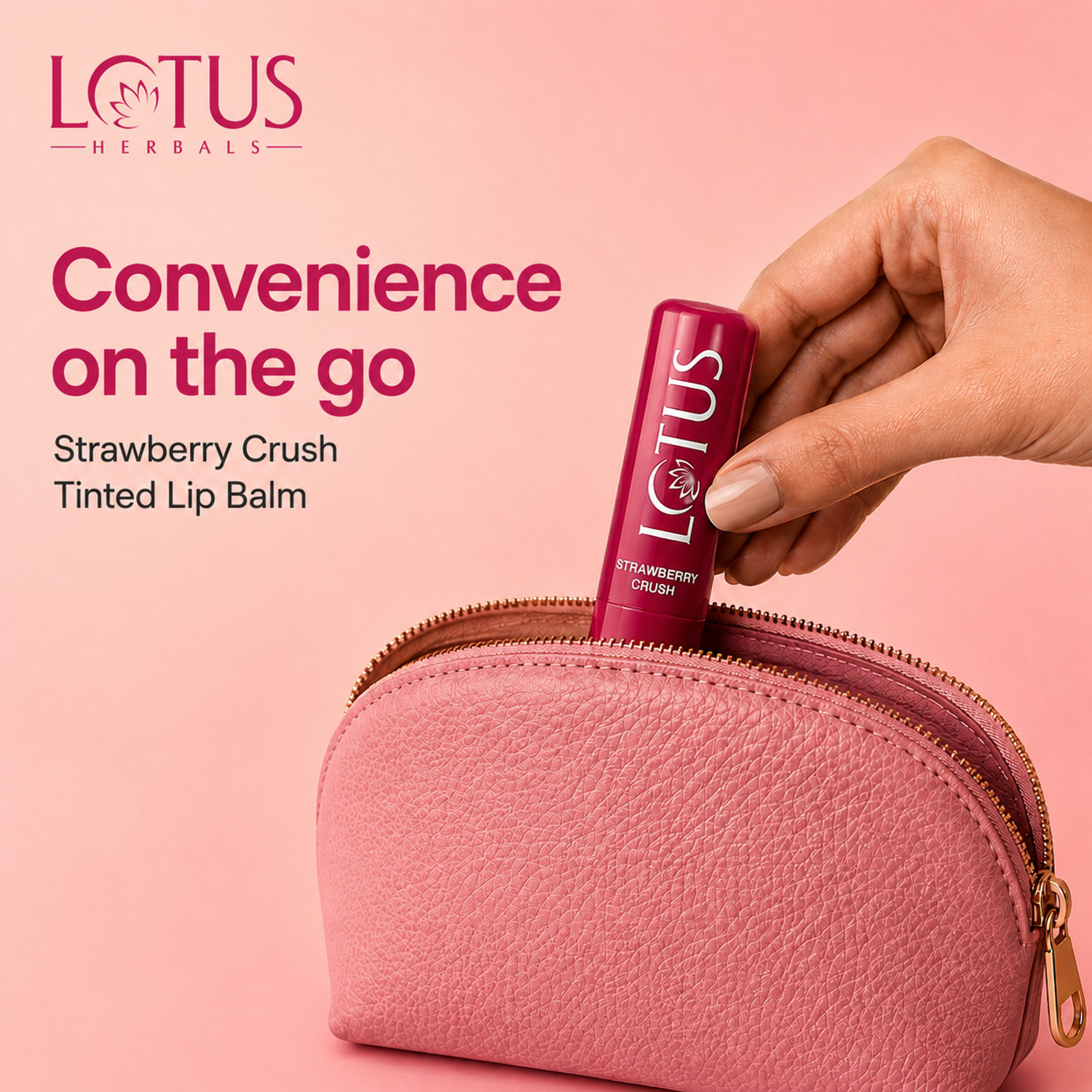 Image of LOTUS HERBALS Lip Lush Tinted Lip Balm Strawberry Crush