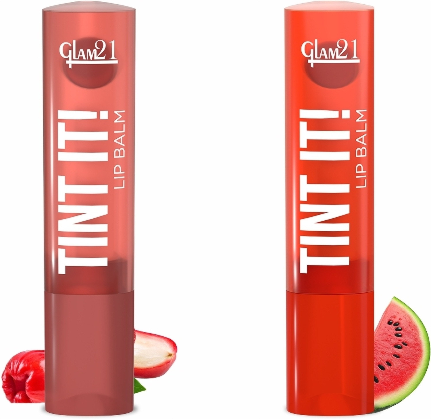 Image of Glam21 Tint it LipBalm Everyday Hydration with SPF15 & Vit-E|Shea Butter Avocado Oil Rose Apple & Watermelon