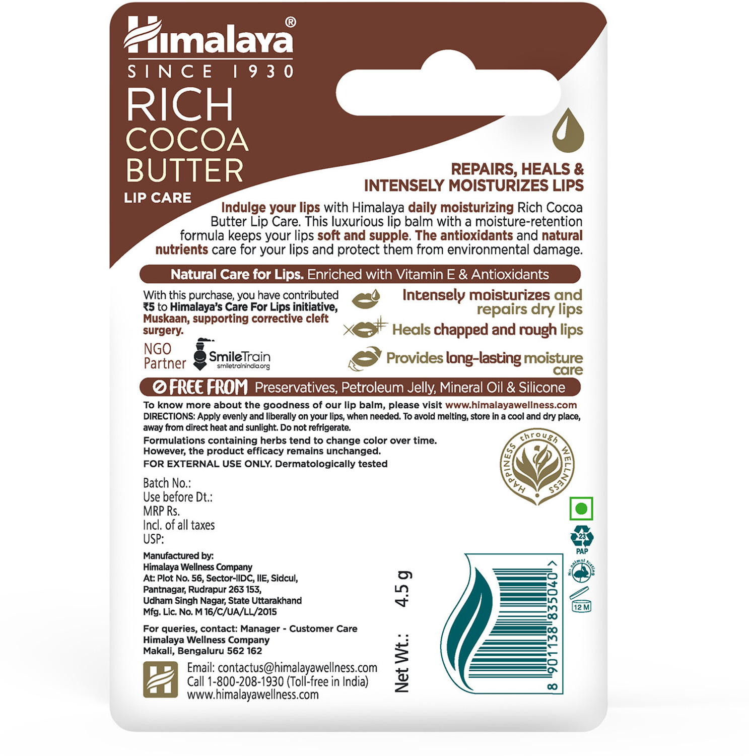 Image of HIMALAYA Lip Care Rick Cocoa Butter