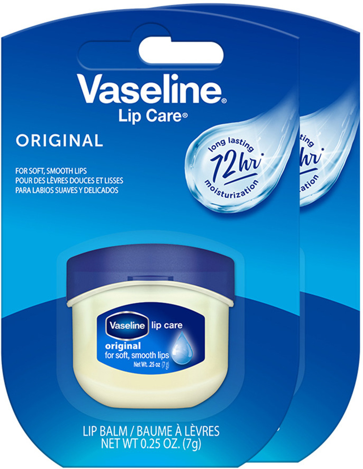 Image of Vaseline Lip Care Original Clear Lip Balm Natural (Pack of: 2, 7 g)