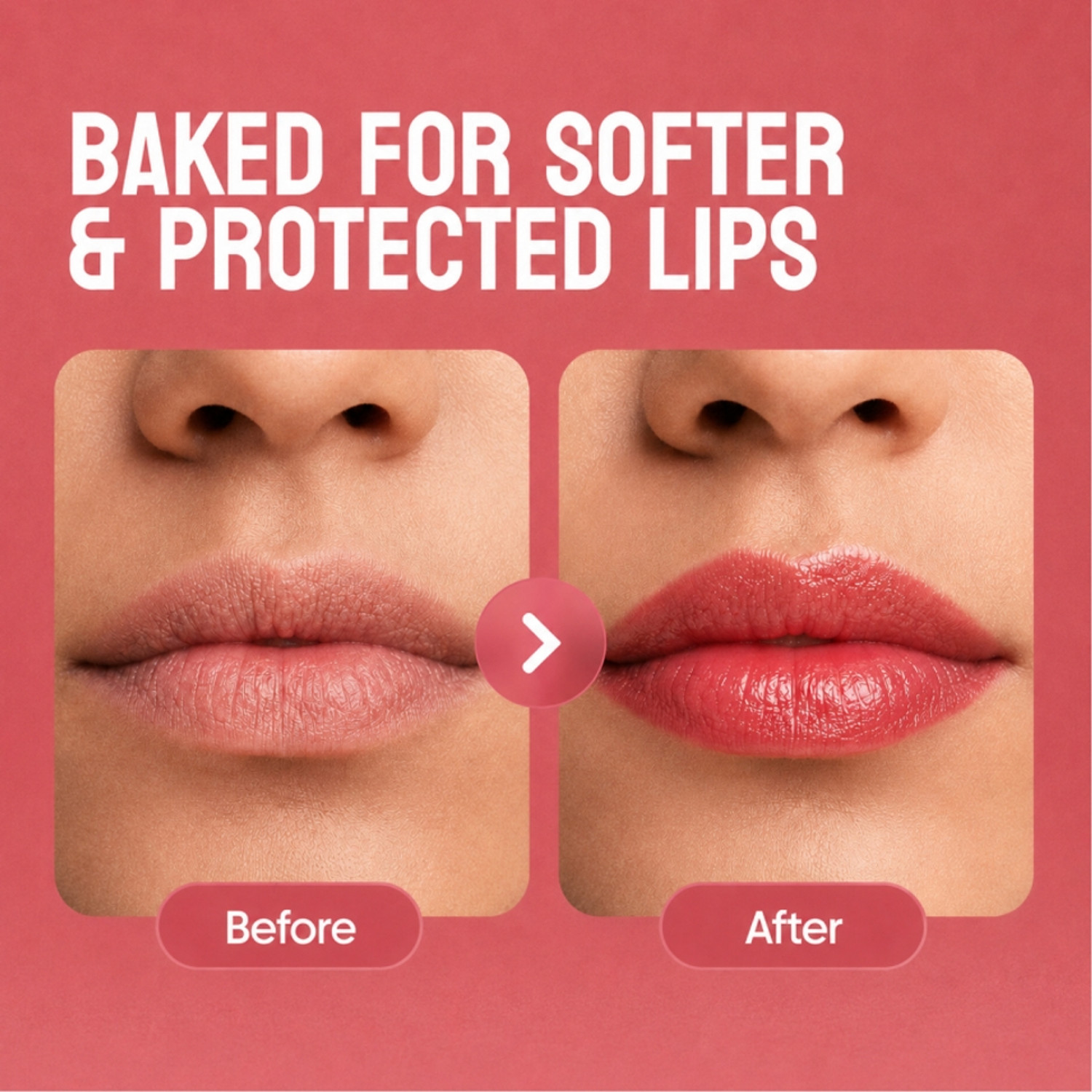 Image of BAKED BEAUTY Ultra Soft Tinted Lip Balm Stick SPF 50++ With Shea Butter Pigmented Lips Red Rush