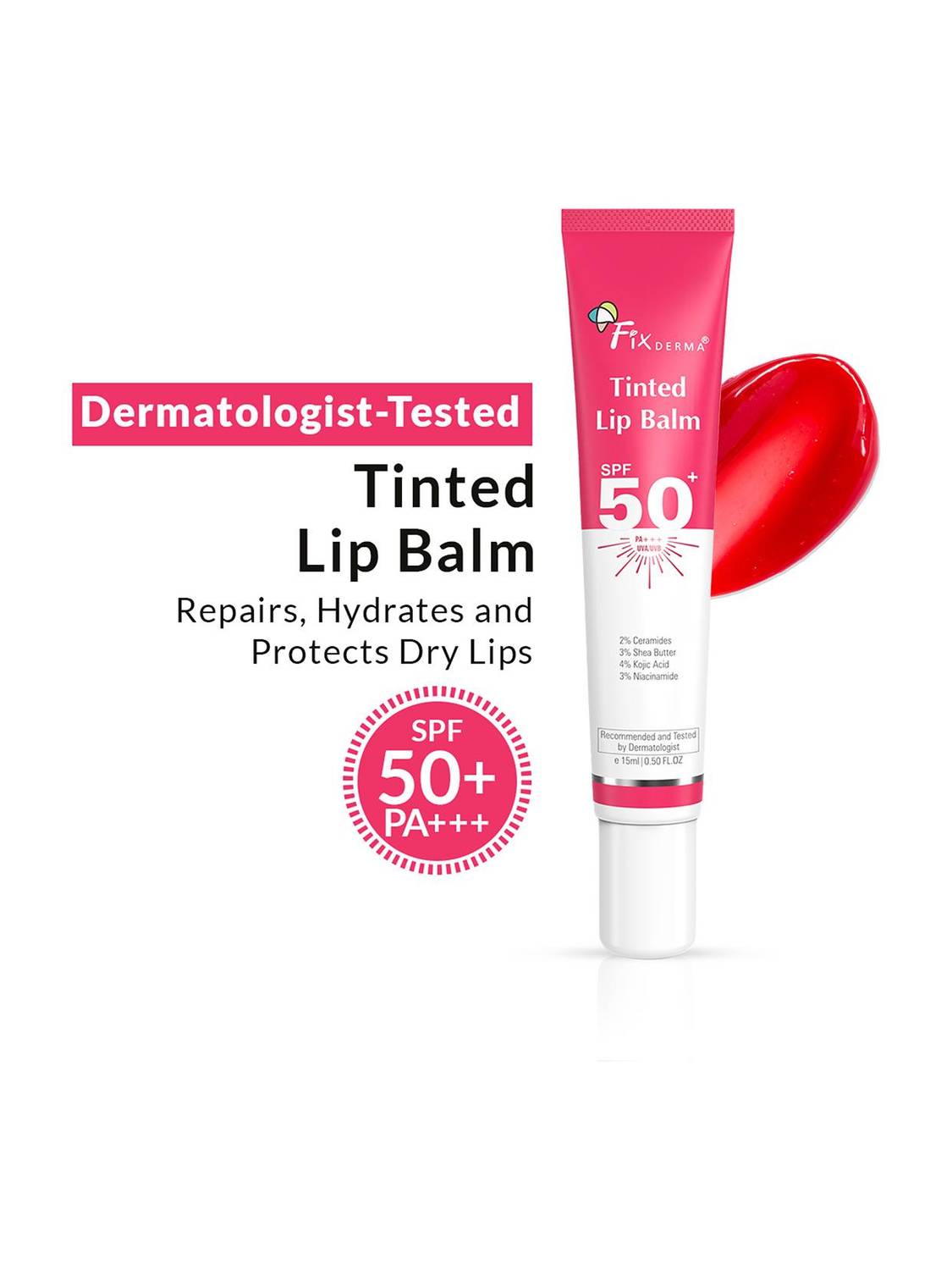 Fixderma 4% Kojic Acid Tinted Lip Balm - Image 1
