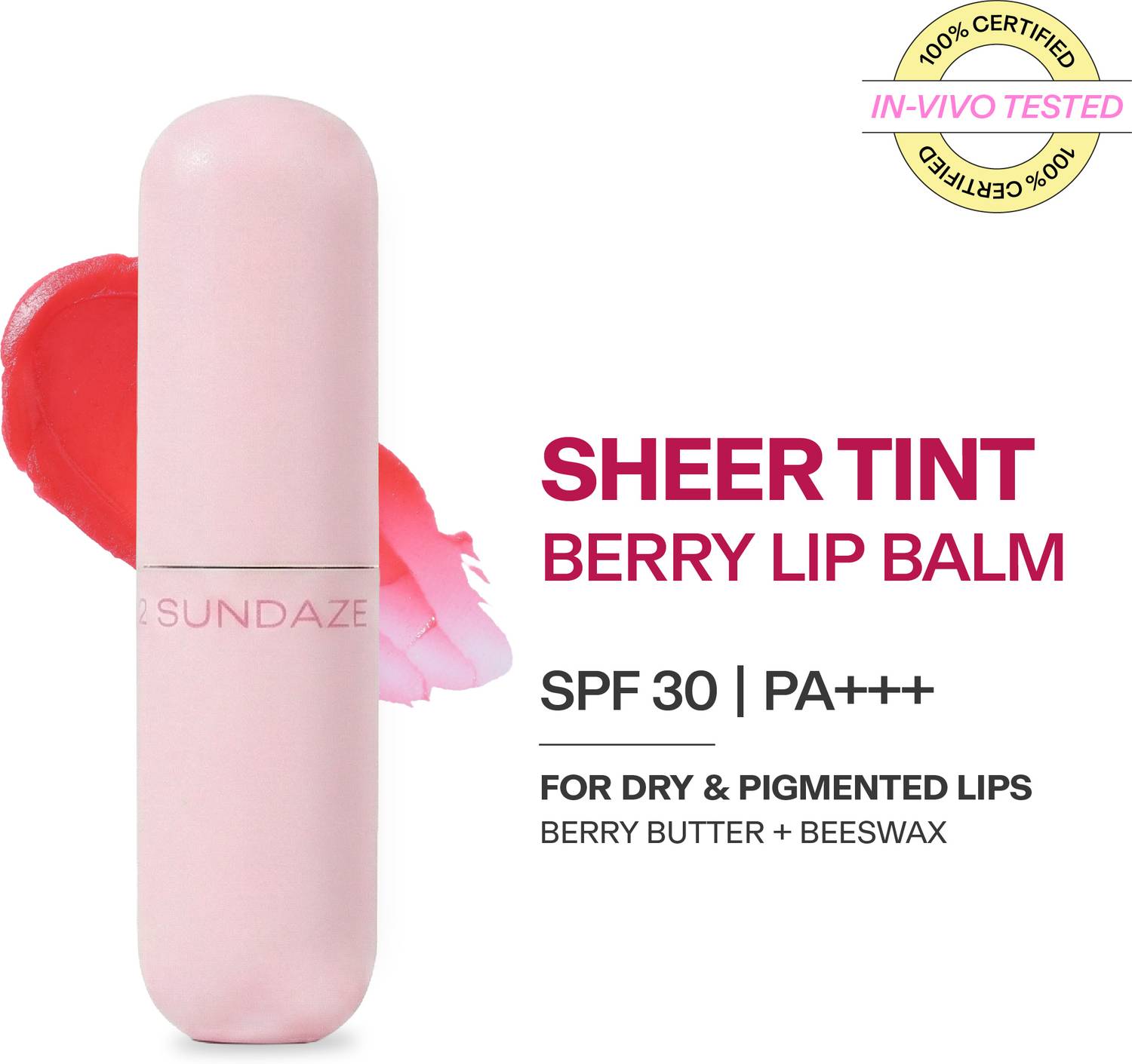 52 Sundaze SPF 30 Tinted Lip Balm Berry Butter
