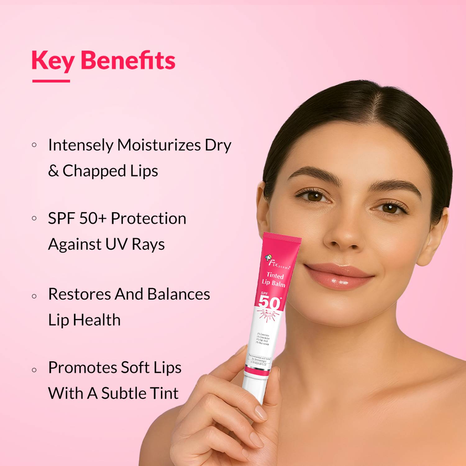 Fixderma 4% Kojic Acid Tinted Lip Balm - Image 3