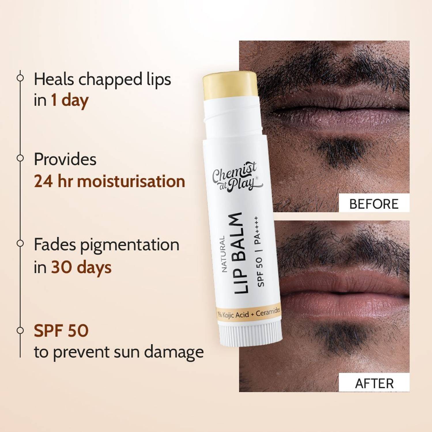 Chemist at Play Natural Lip Balm SPF 50 - Image 2