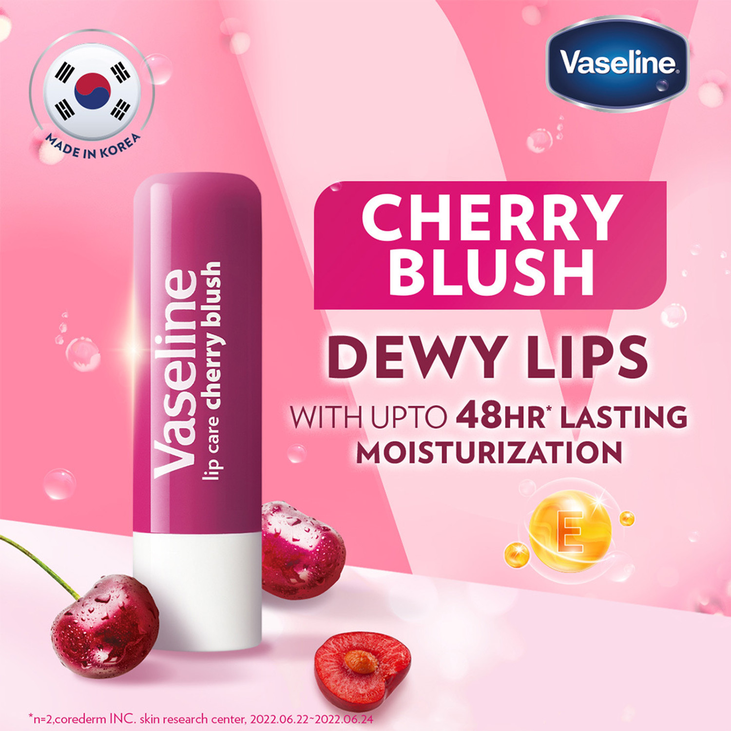 Image of Vaseline Lip Care Cherry Blush Tinted Lip Balm Stick Cherry