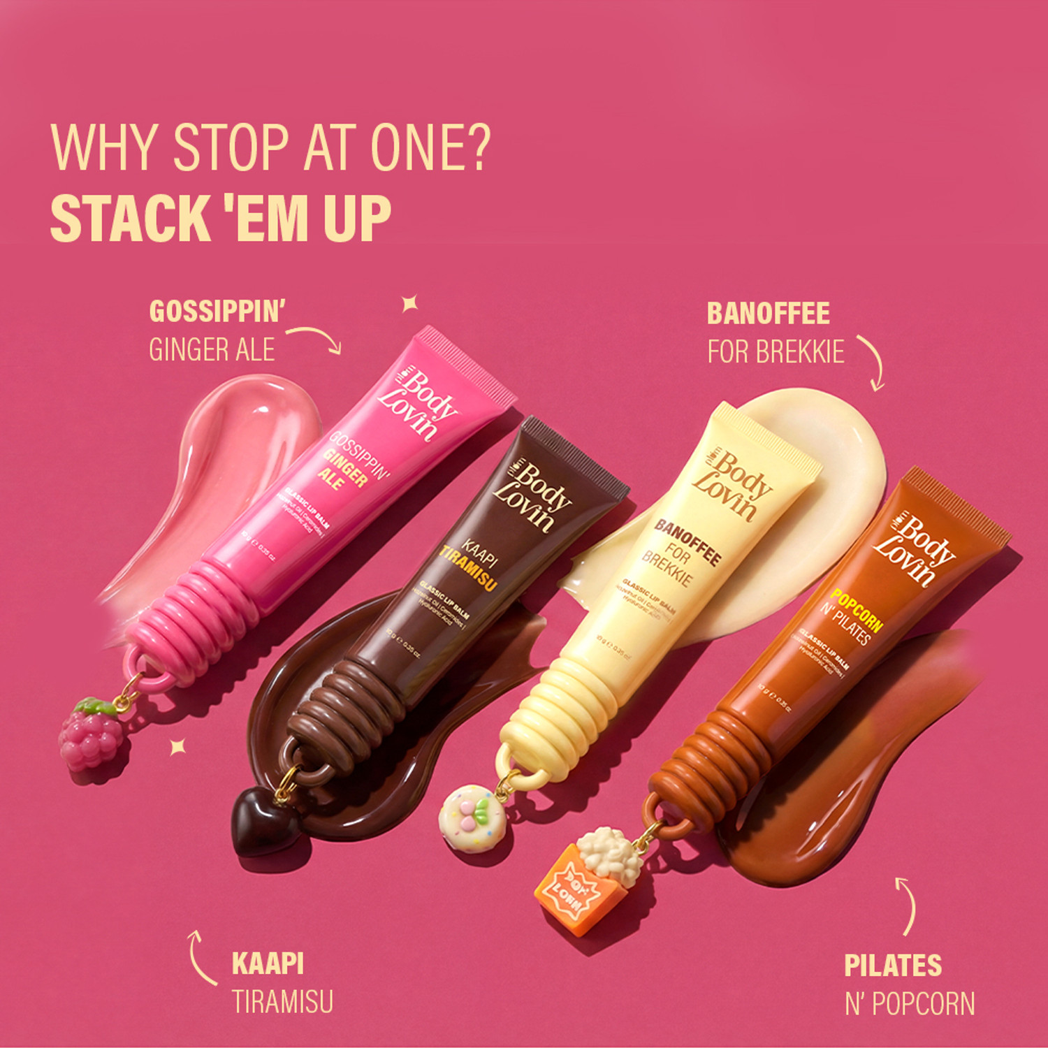 Image of Plum BodyLovin' Gossippin' Ginger Ale Glassic Lip Balm |Coral Pink Shimmer Gloss Tint Shimmery Pink