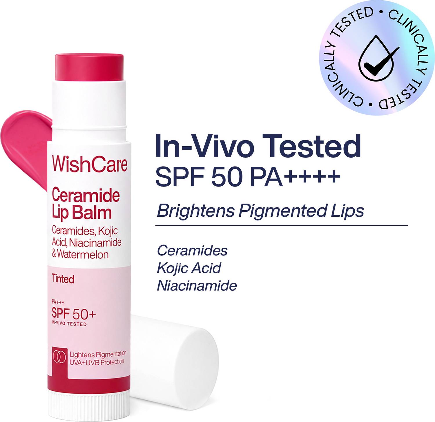 WishCare Tinted Lip Balm SPF50 PA+++ Watermelon