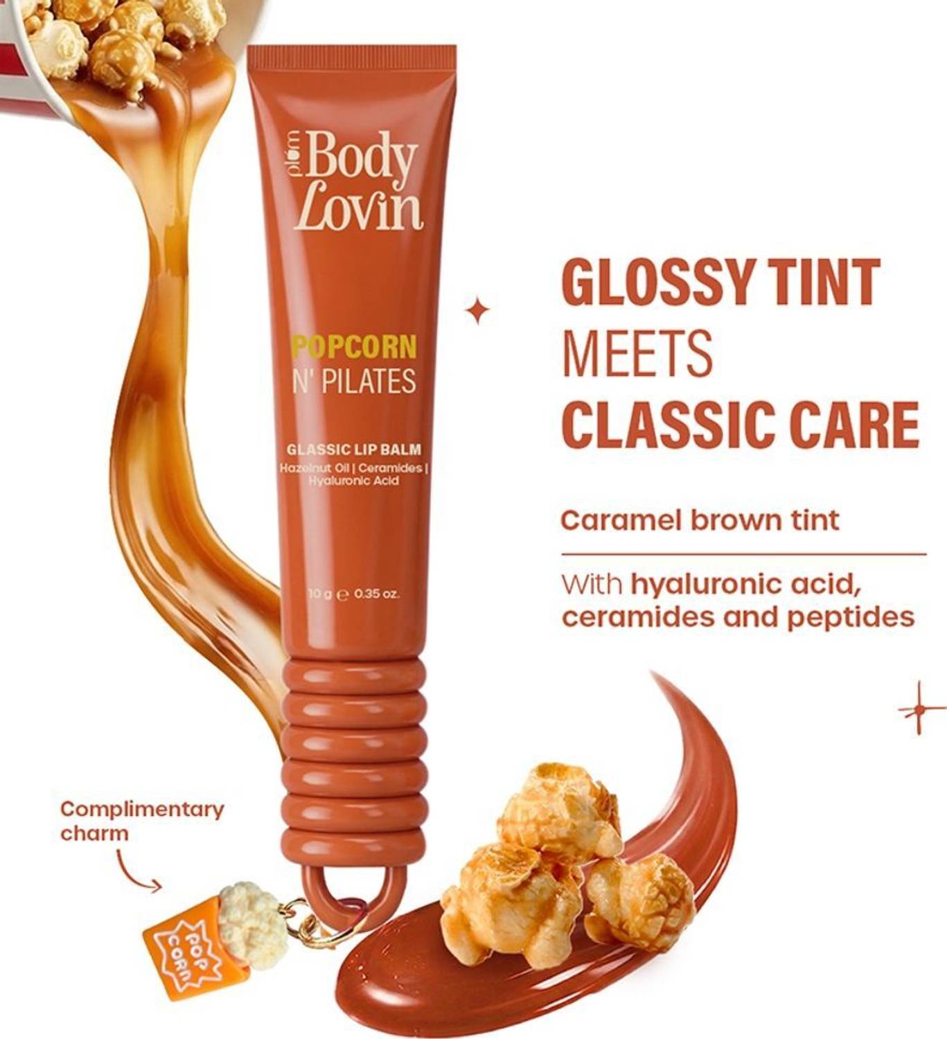 Plum BodyLovin' Popcorn N' Pilates Glassic Lip Balm Caramel Bro