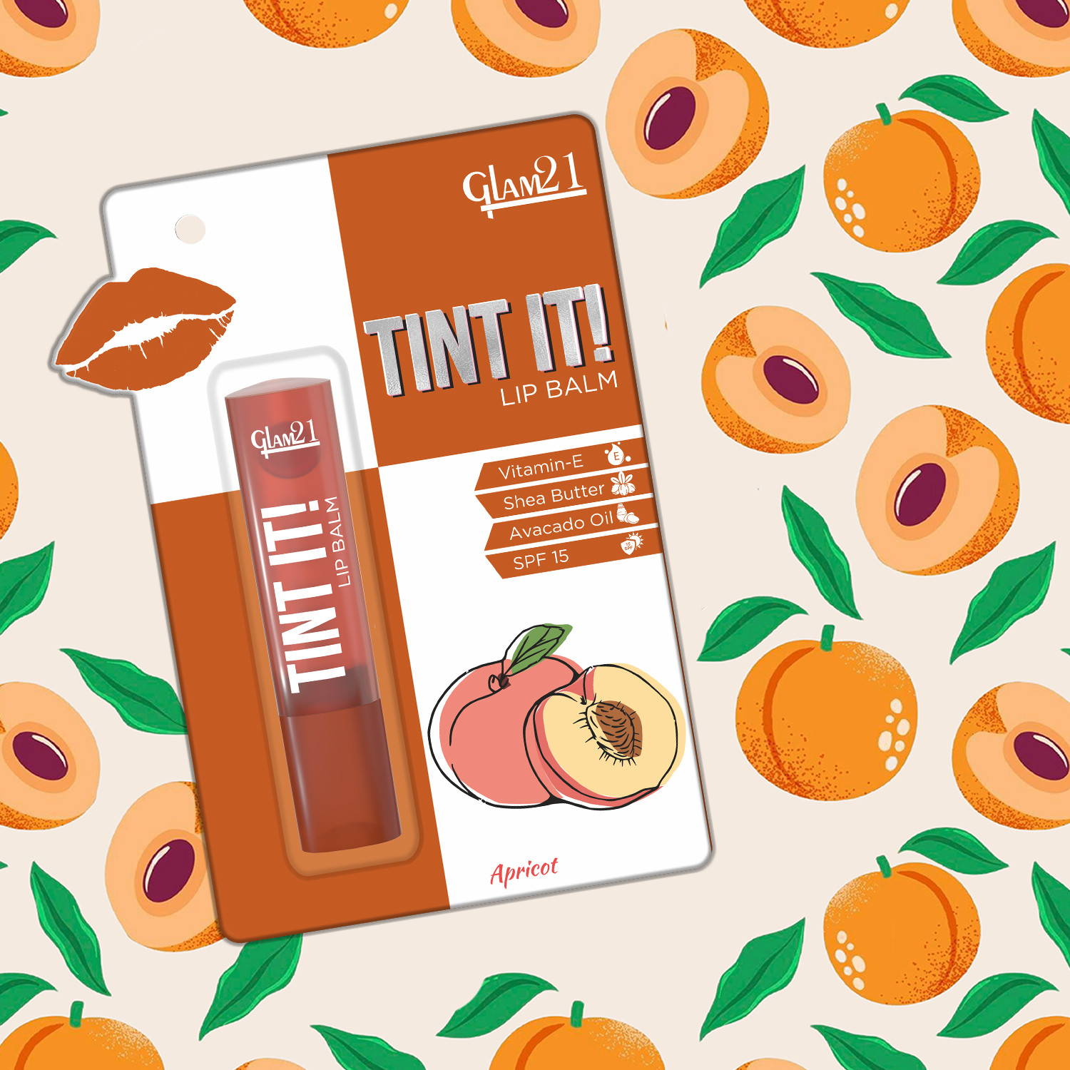 Image of Glam21 Tint it LipBalm Everyday Hydration with SPF15 & Vit-E|Shea Butter Avocado Oil Coffee Beans & Apricot