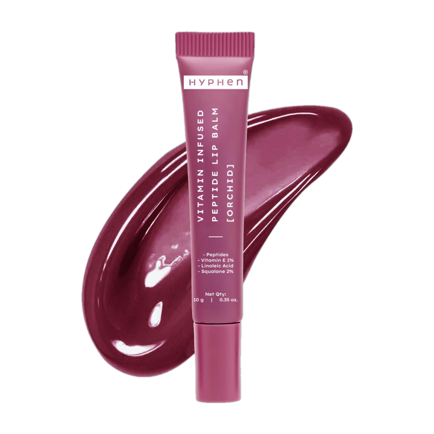 Image of HYPHEN Tinted Lip Balm | Brightens Dark Lips | 1% Vitamin E, Peptide | Orchid, Mauve Orchid