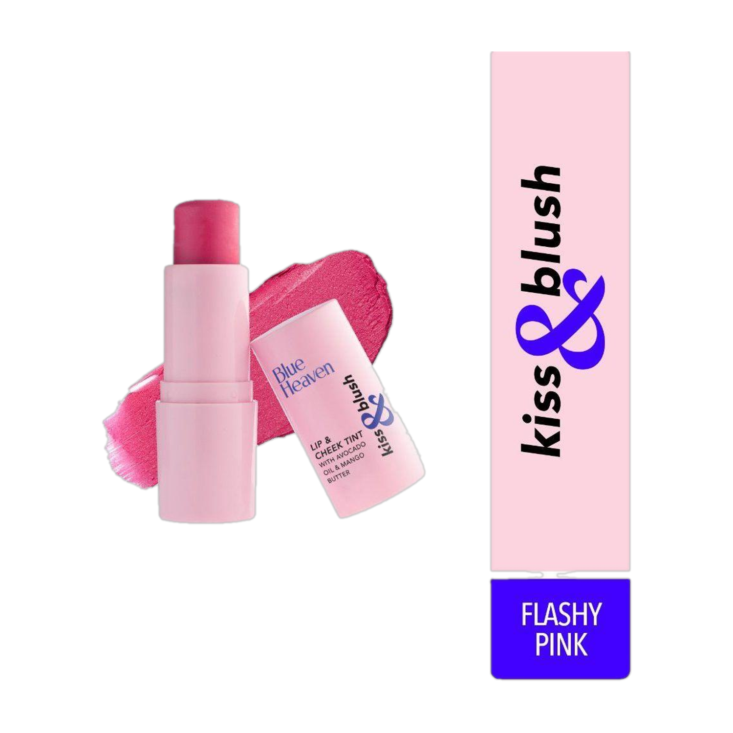 Image of BLUE HEAVEN Kiss & Blush, Lip and Cheek Tint, Flashy Pink, 8.5gm Flashy Pink