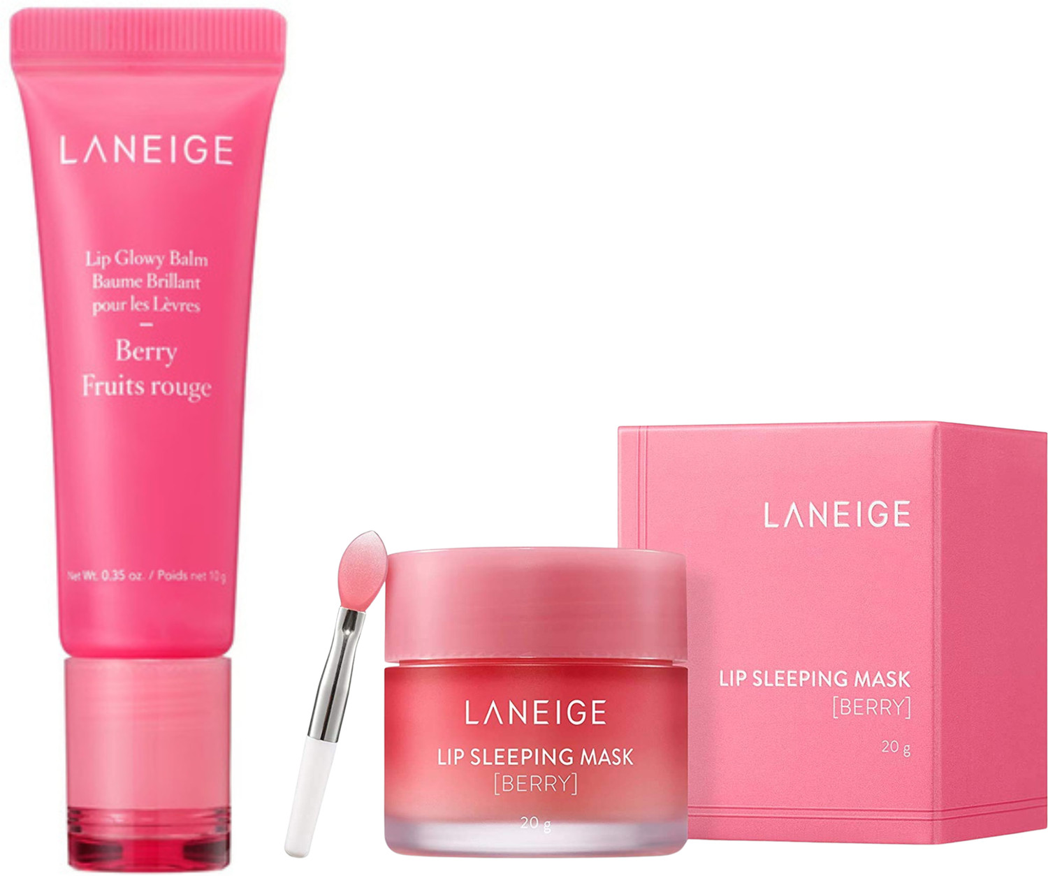 Image of Laneige LIP GLOWY BALM & LIP SLEEPING MASK 30g BERRY FLAVOUR (IMPORTED) BERRY
