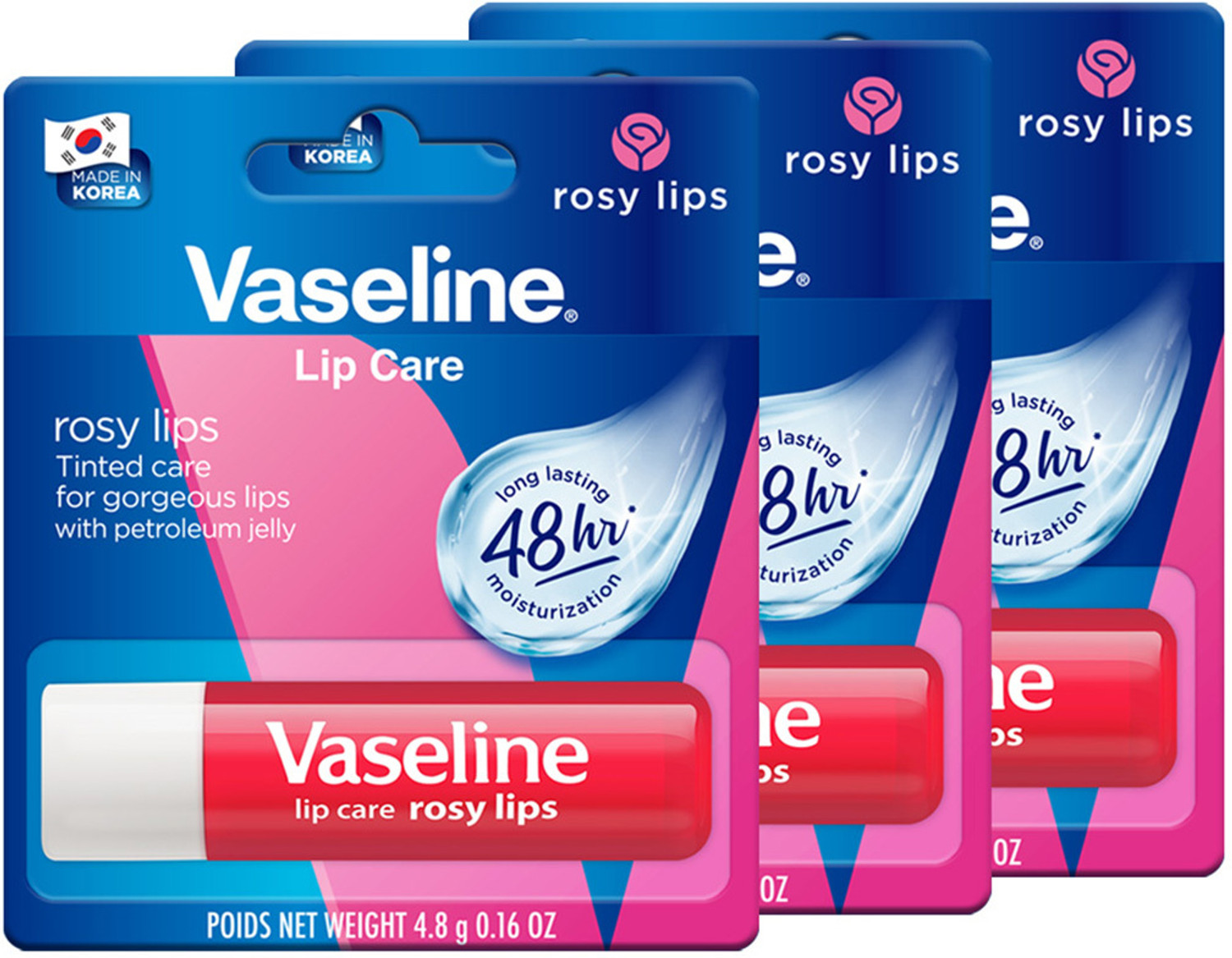 Image of Vaseline Lip Care Rosy Lips Tinted Lip Balm Stick Rose
