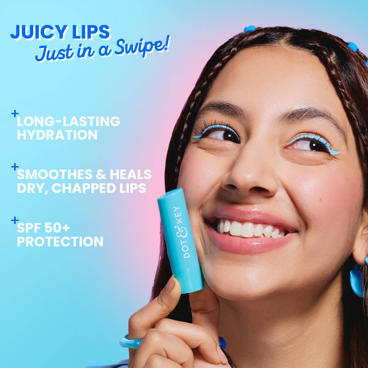Dot & Key Barrier Repair Hydrating Lip Balm SPF 50 Blueberry - Image 3