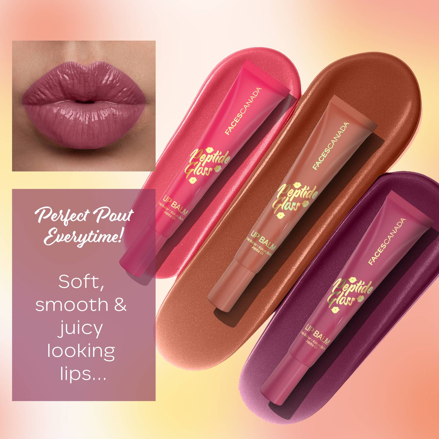 FACES CANADA Peptide Gloss Lip Balm | Deeply Nourishing