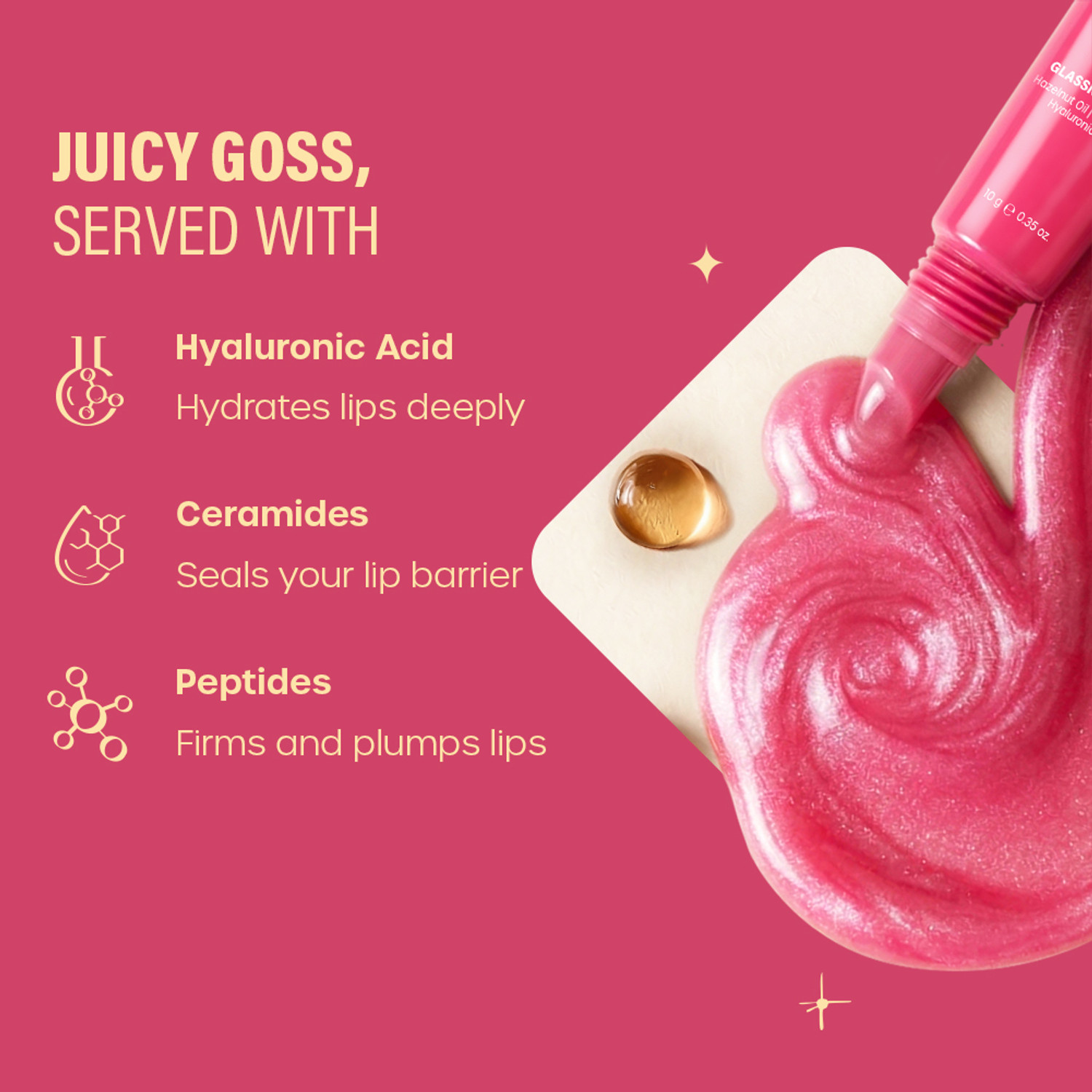 Image of Plum BodyLovin' Gossippin' Ginger Ale Glassic Lip Balm |Coral Pink Shimmer Gloss Tint Shimmery Pink