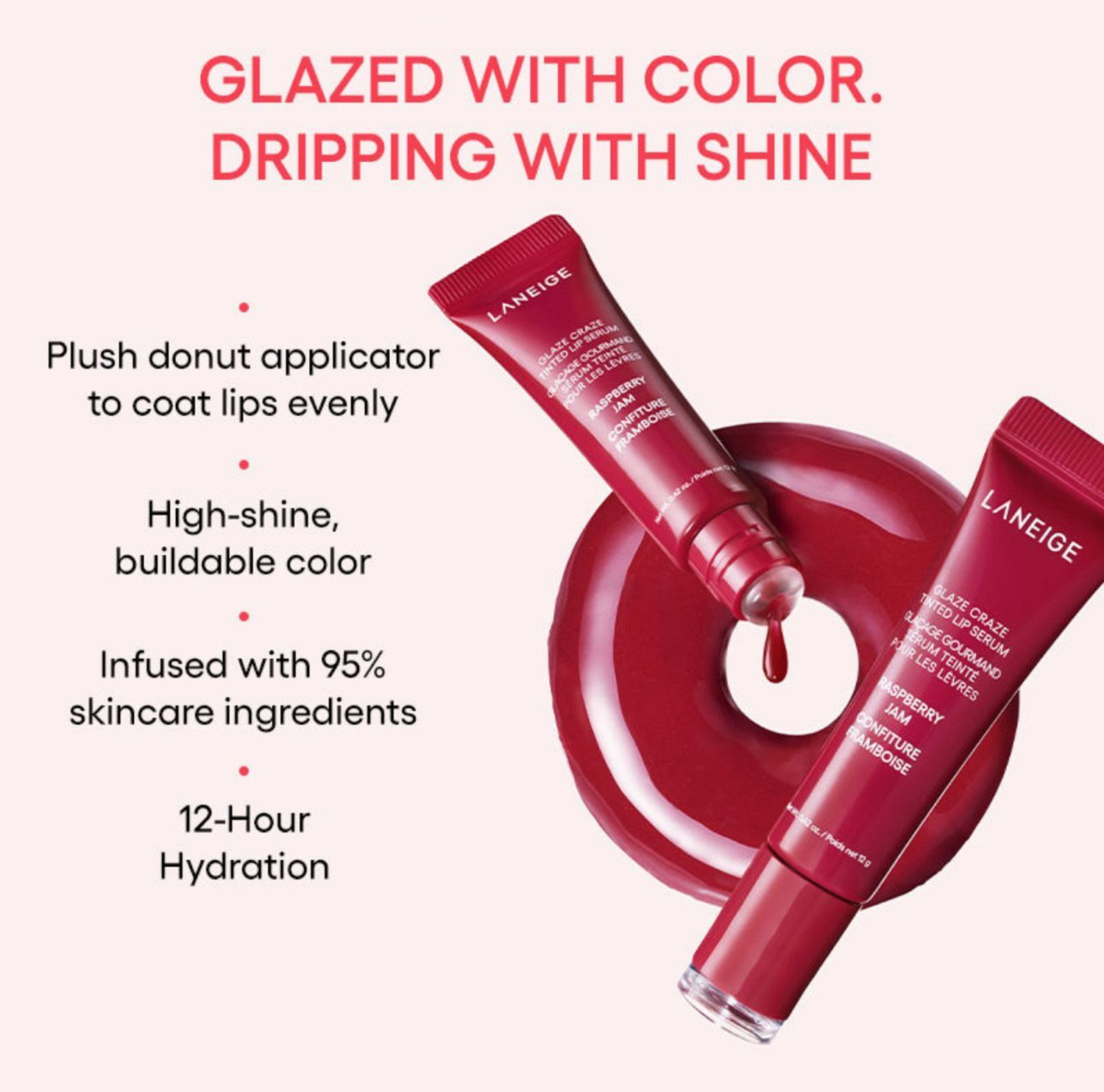 Image of Laneige Glaze Craze Tinted Lip Serum Raspberry Jam (IMPORTED) Raspberry Jam