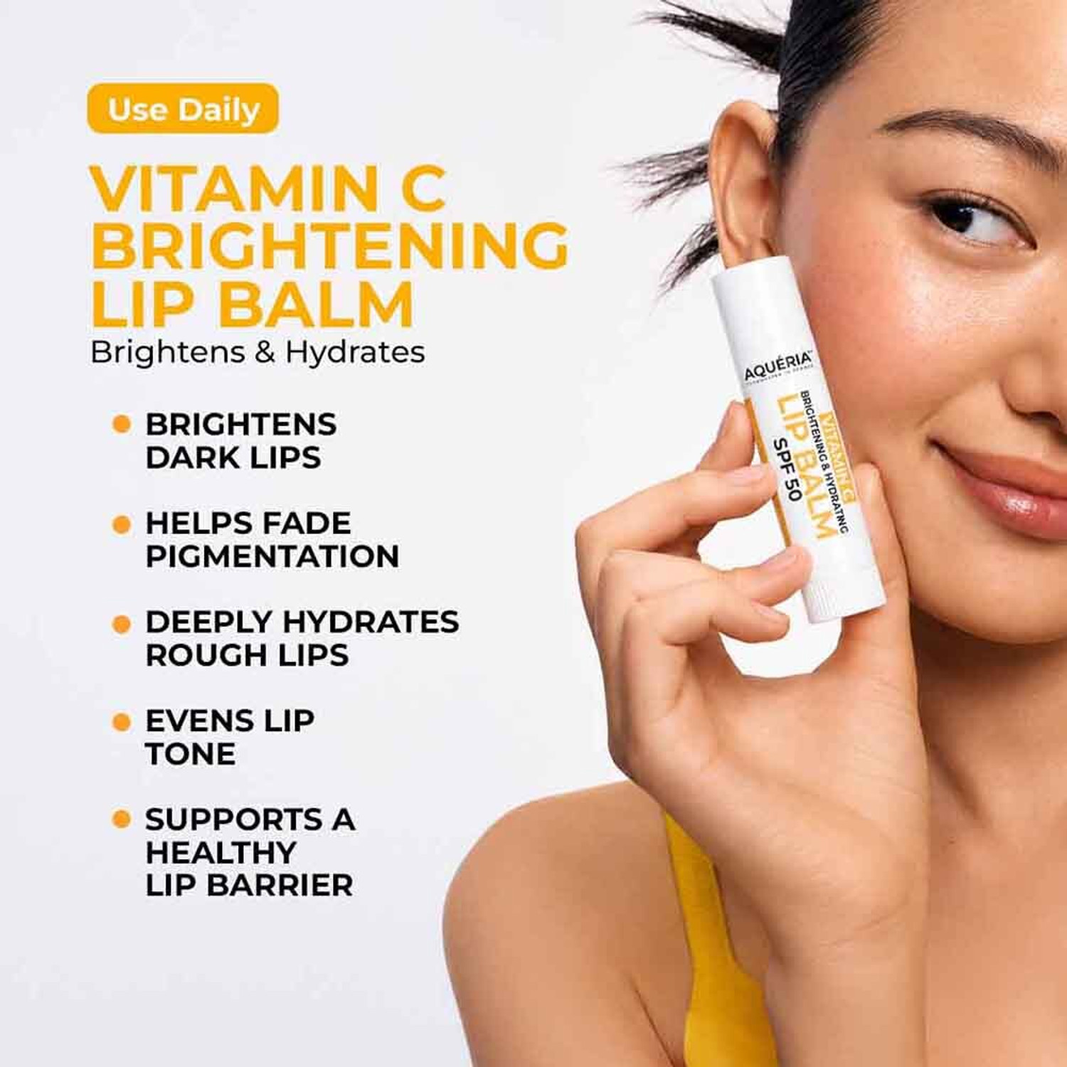 Image of Aqueria Brightening & Hydrating Lip Balm SPF 50 for Dark & Pigmented Lips Unflavoured
