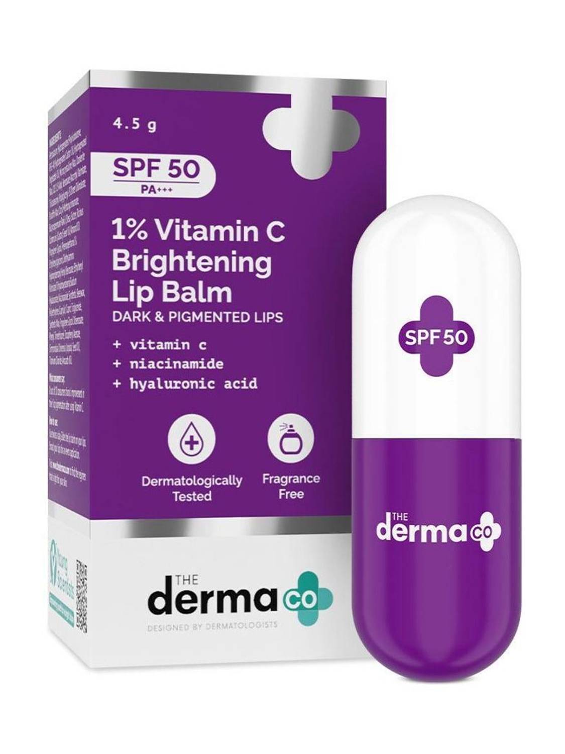 The Derma Co 1% Vitamin C Brightening Lip Balm - Image 1