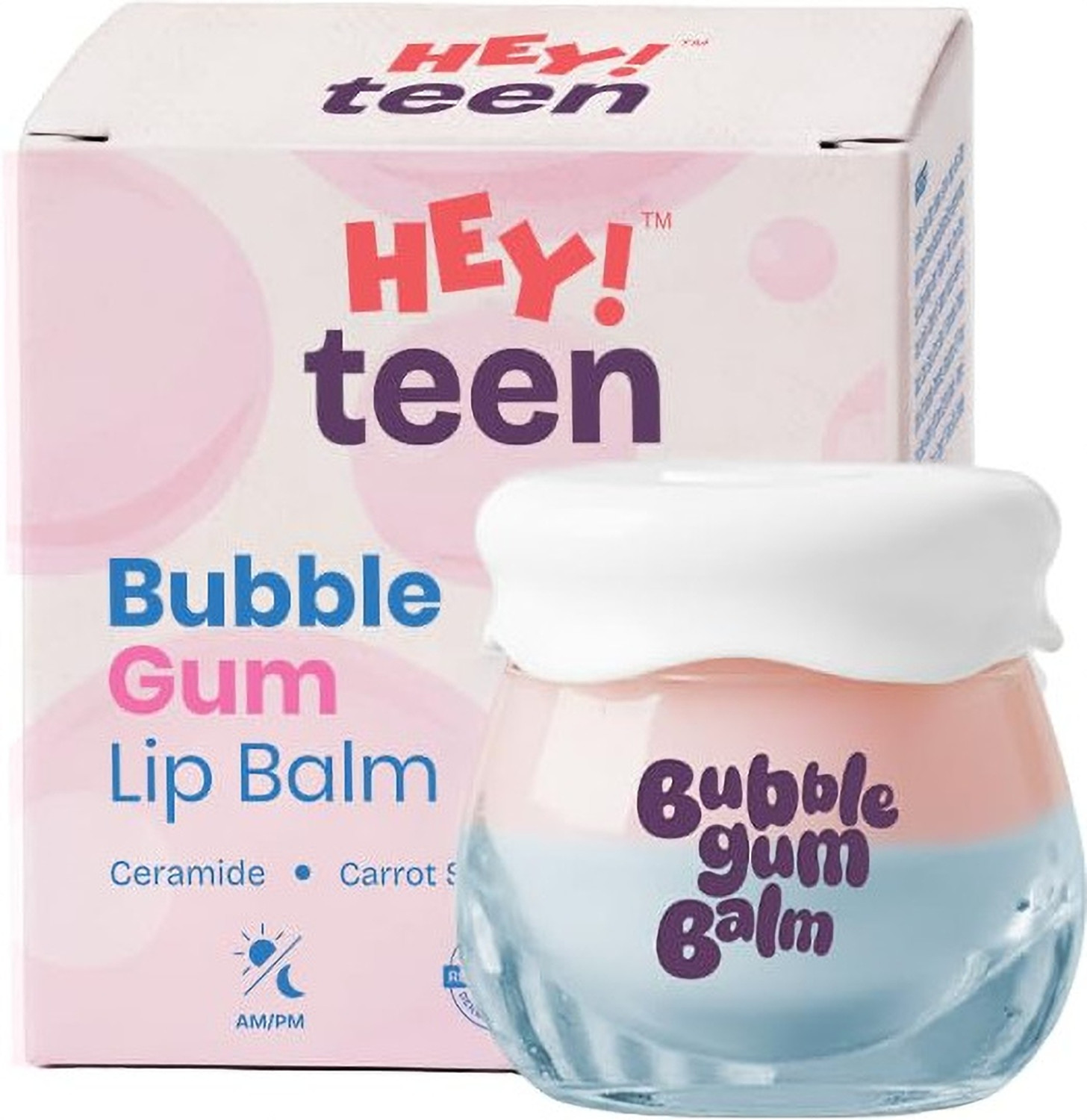 Image of hey teen Bubble Gum Lip Balm | Moisturizing Lip Care Balm for Soft Lips Bubble Gum