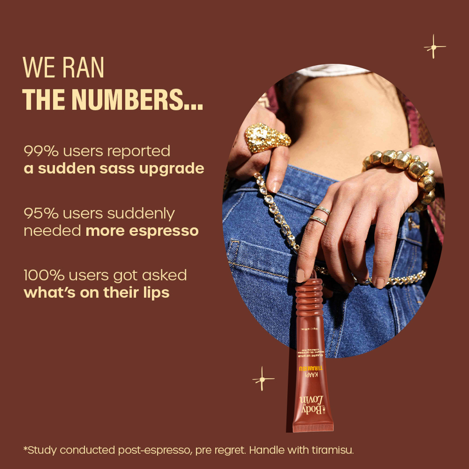 Image of Plum BodyLovin' Kaapi Tiramisu Glassic Lip Balm | Espresso Brown Gloss Tint Deep Brown