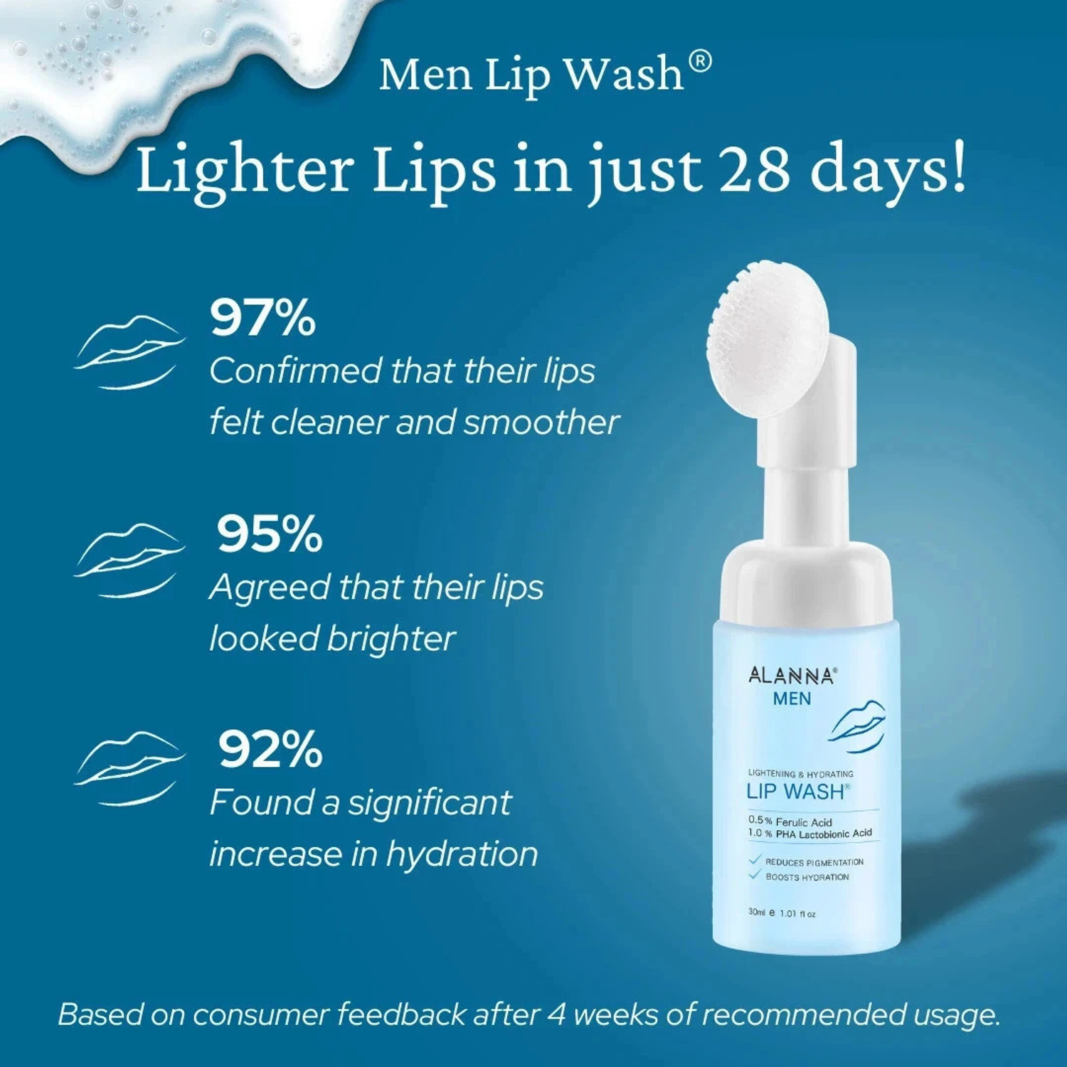 Image of ALANNA Couple LipWash | Brightening Care for Dark & Pigmentation | Smooth Texture Strawberry & Spearmint