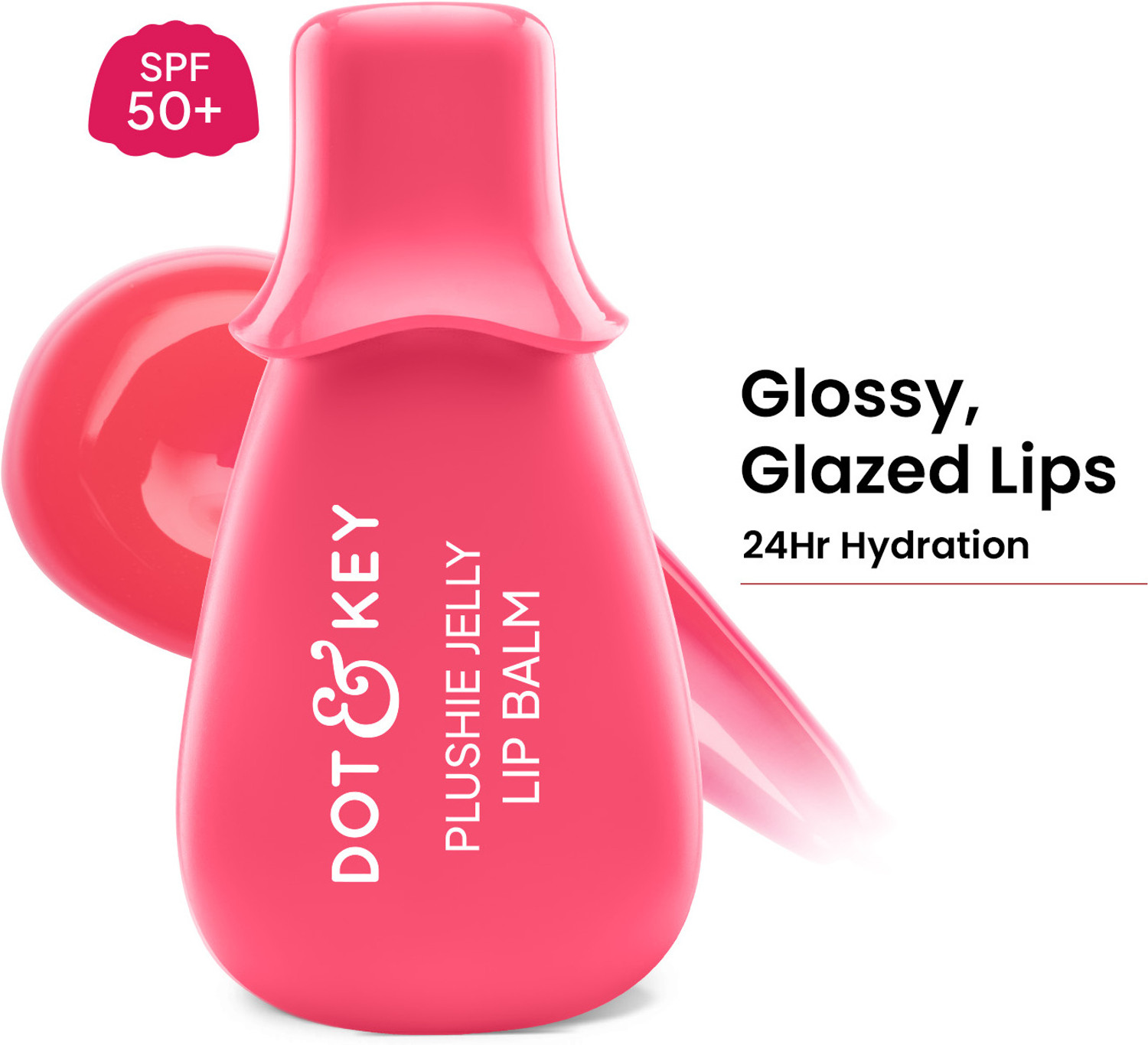 Image of Dot & Key Plushie Jelly Lip Balm In-Vivo Tested SPF 50+ PA++++ Bubblegum (Pack of: 1, 10 g)