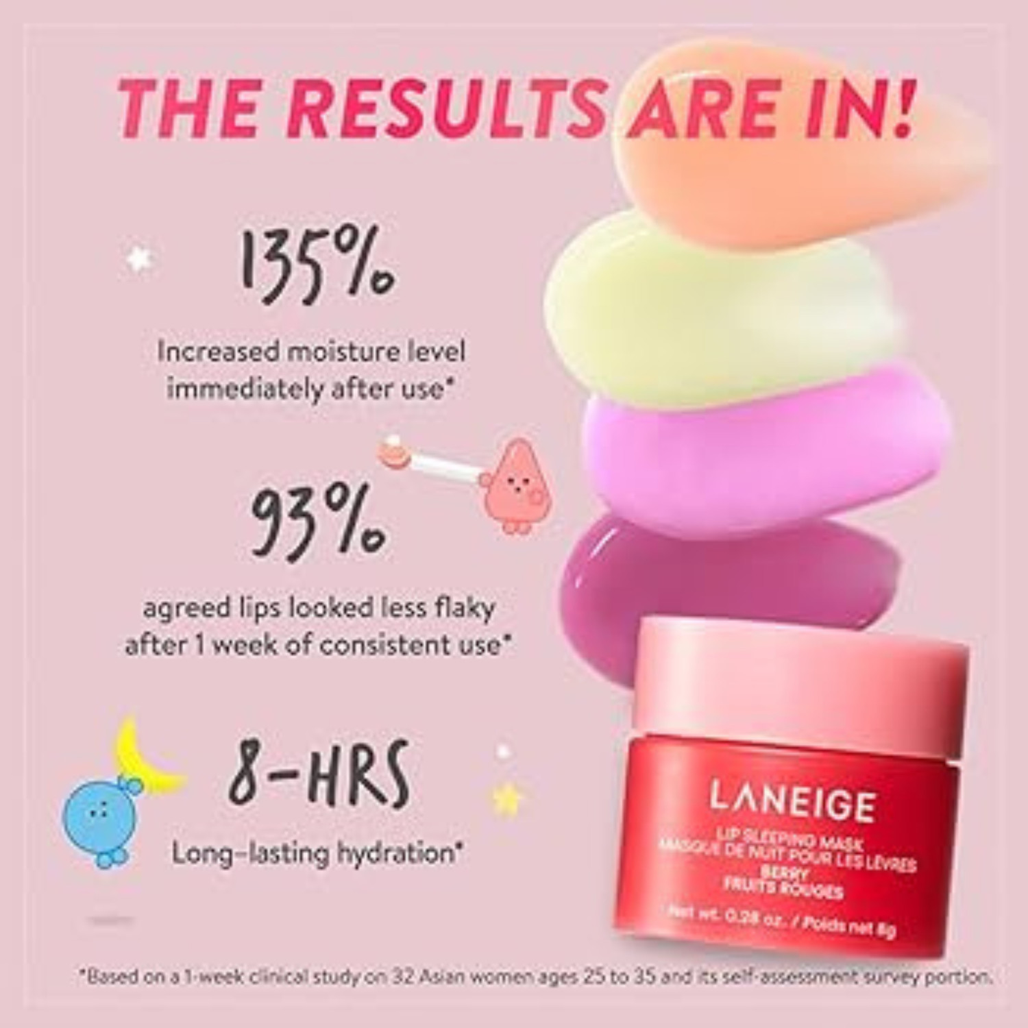 Image of Laneige Lip Sleeping Mask Moisturizing Lip Treatment with Vitamin C + Shea Butter Berry