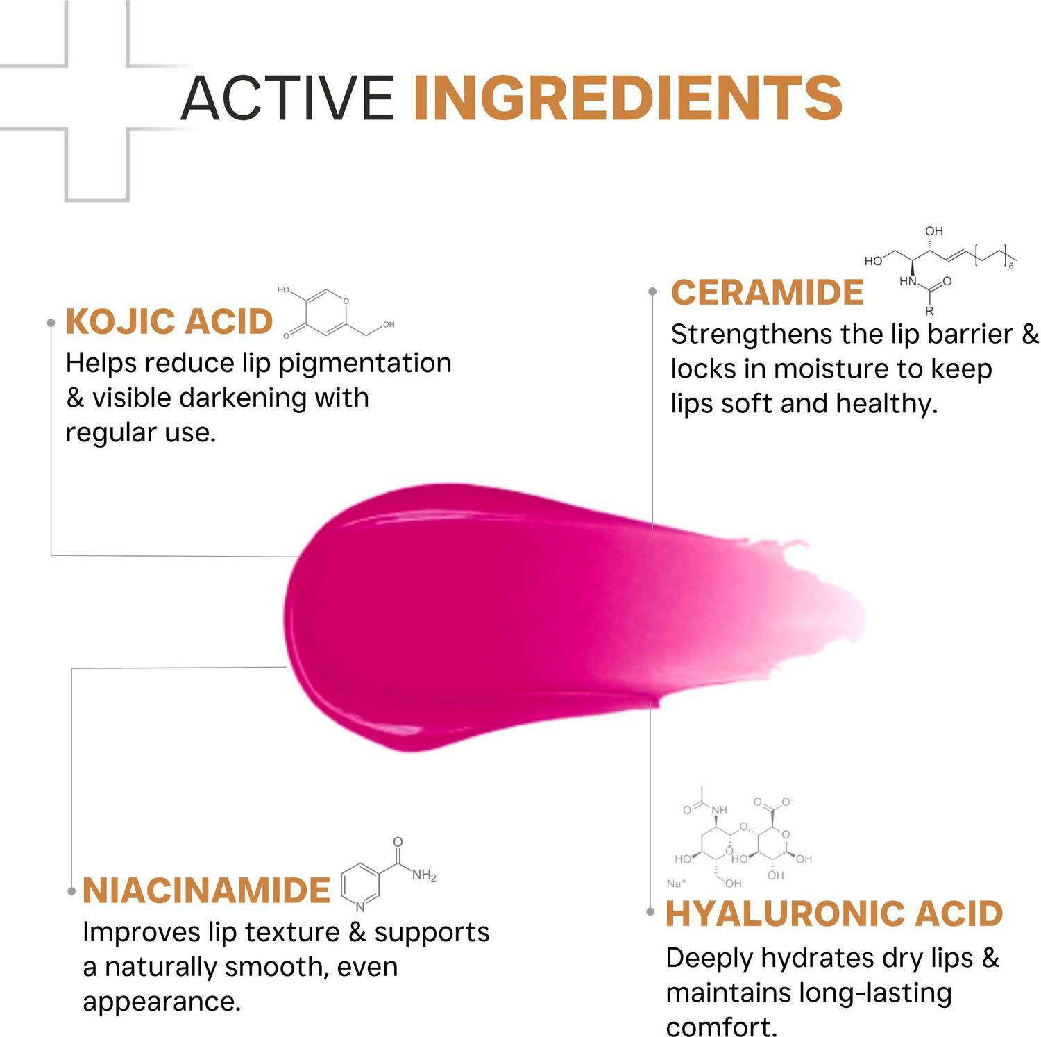 Dermatouch Kojic Acid Ceramide SPF 50 Pink Lip Balm - Image 2