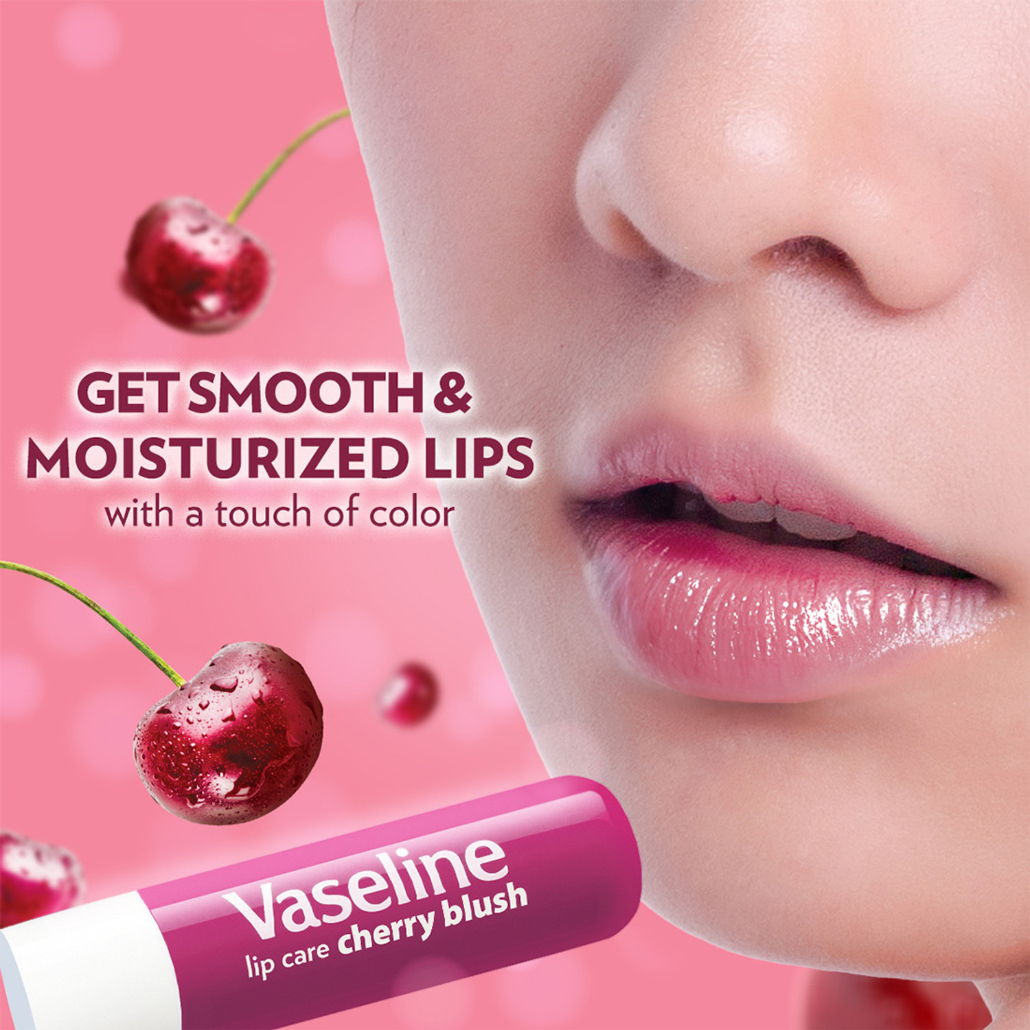 Image of Vaseline Lip Care Cherry Blush Tinted Lip Balm Stick Cherry