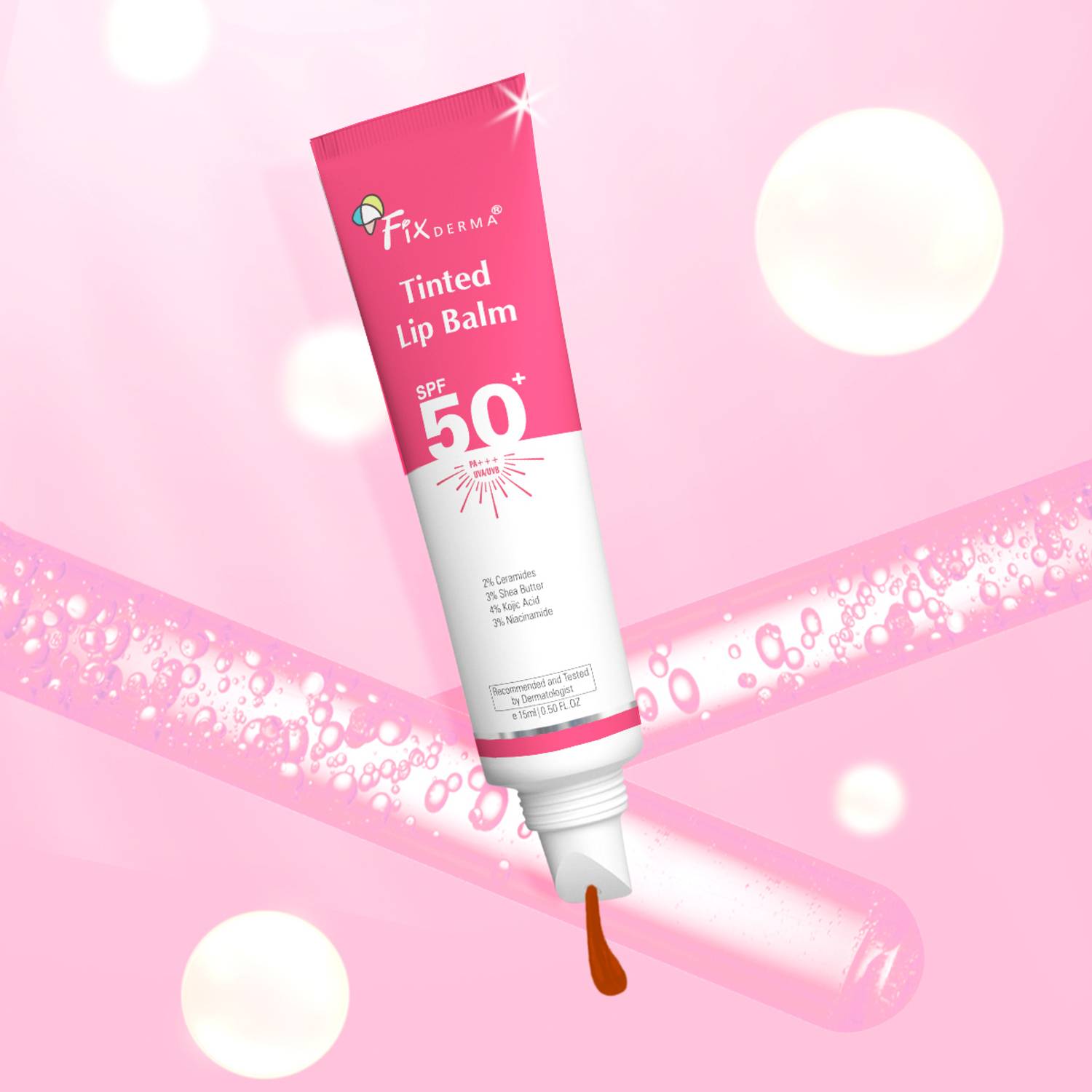 Fixderma 4% Kojic Acid Tinted Lip Balm - Image 2