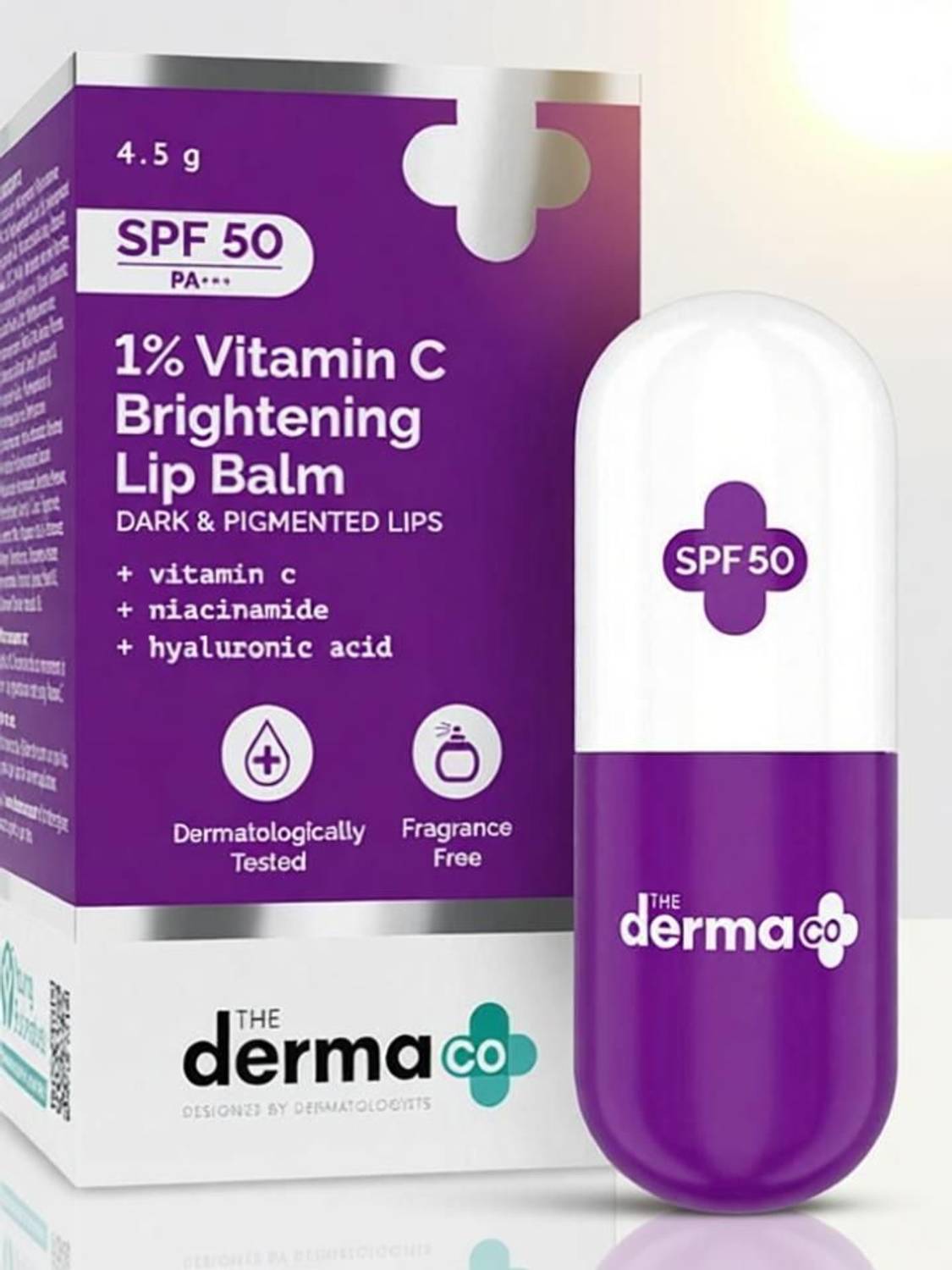 The Derma Co 1% Vitamin C Brightening Lip Balm - Image 2