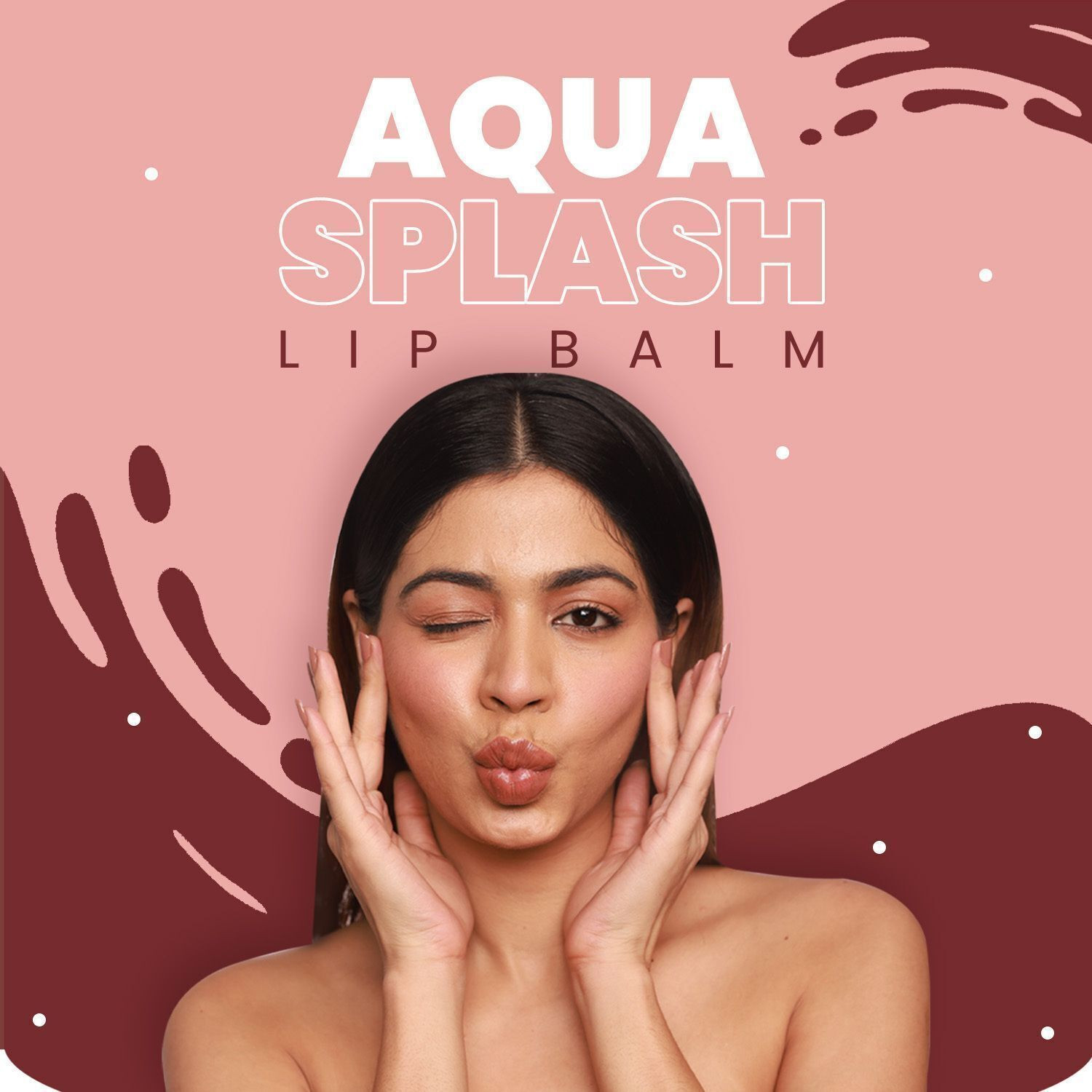 Image of MARS Aqua Splash Tinted Lip Balm Enriched with Shea Butter| Non-Sticky & Moisturizing (PINK GUAVA)