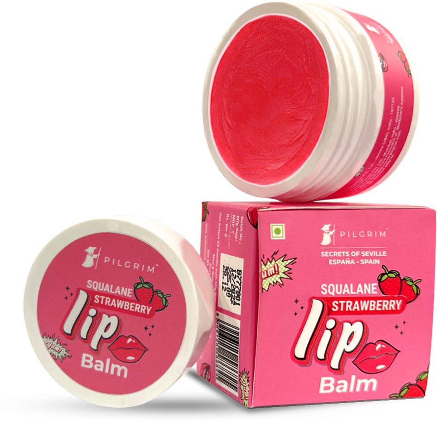 Pilgrim Squalane Lip Balm Strawberry - Image 1
