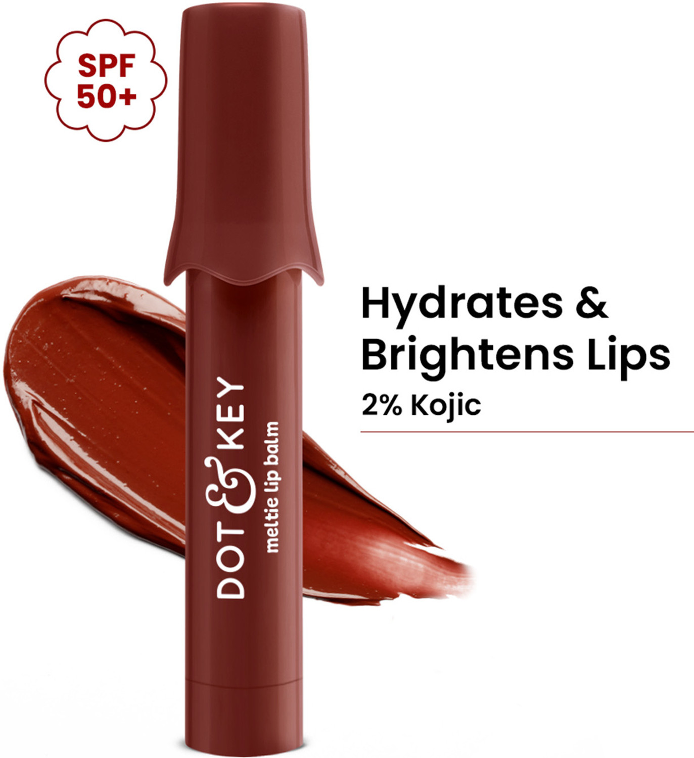 Image of Dot & Key Meltie Lip Balm SPF 50+ PA+++, Cocoa Creme Chocolate