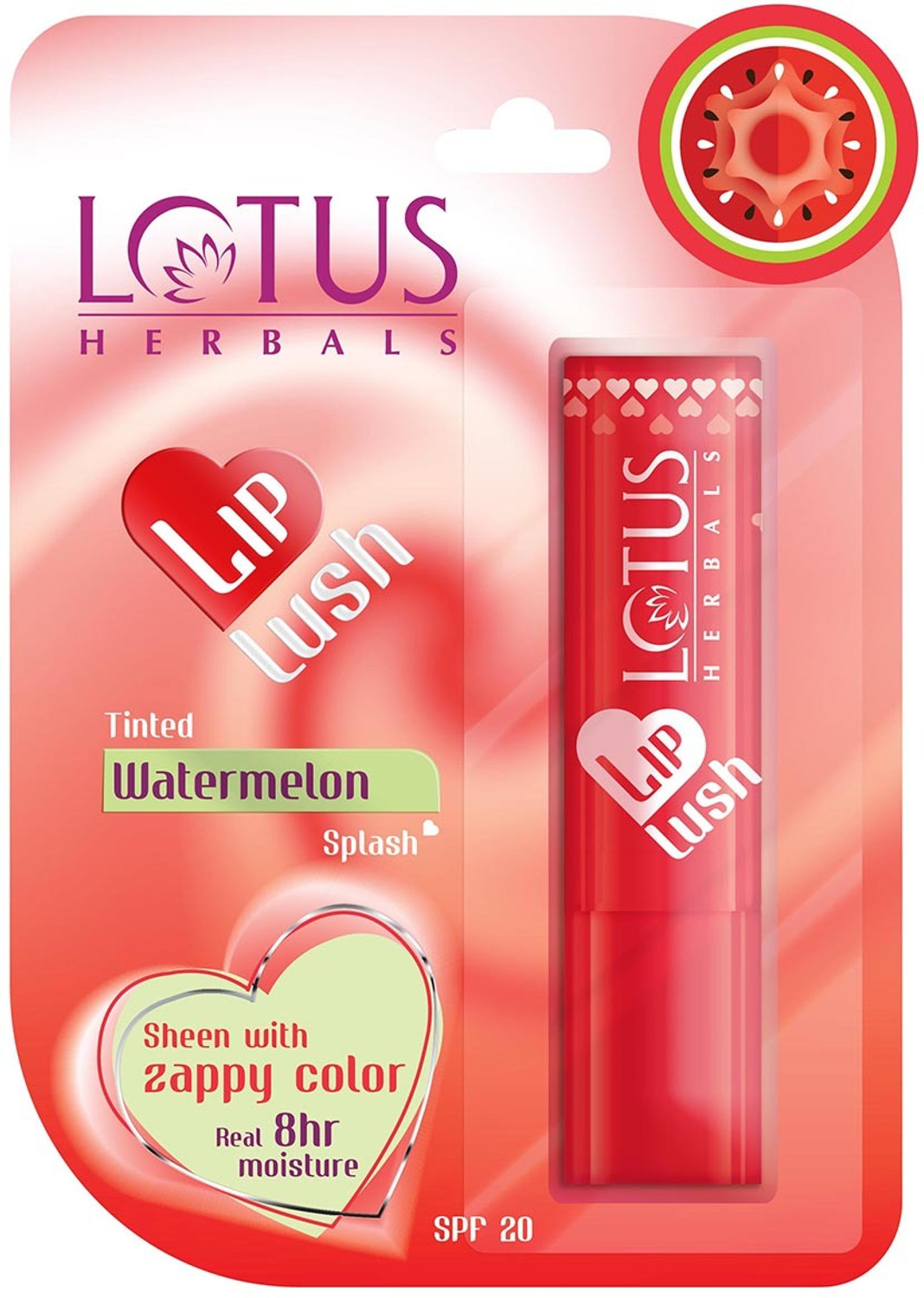 Image of LOTUS HERBALS Lip Lush Tinted Lip Balm Watermelon Splash