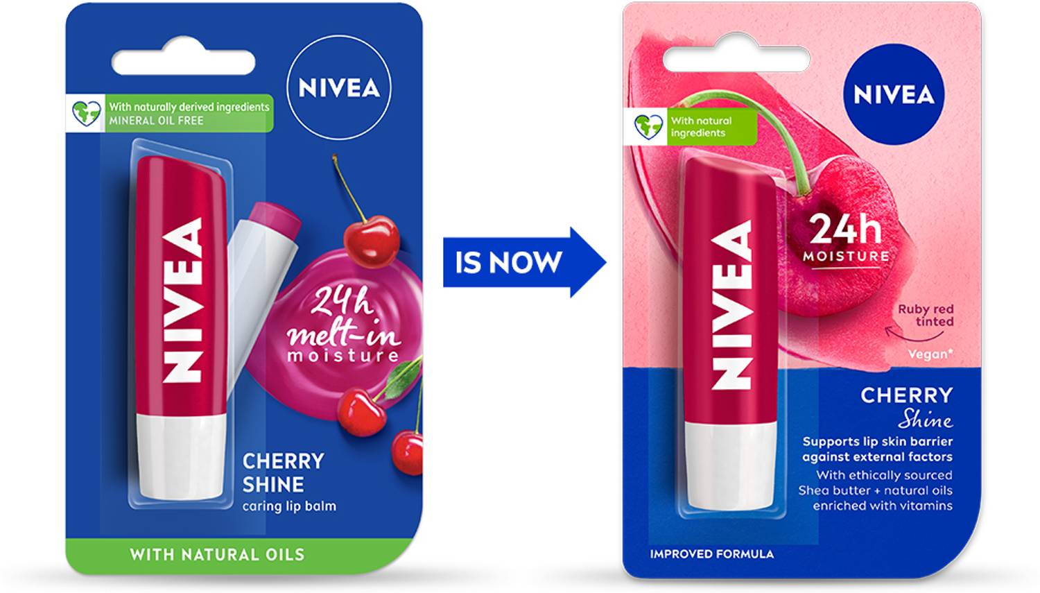 NIVEA Shine Caring Lip Balm Cherry (Pack of: 1, 4.8 g)